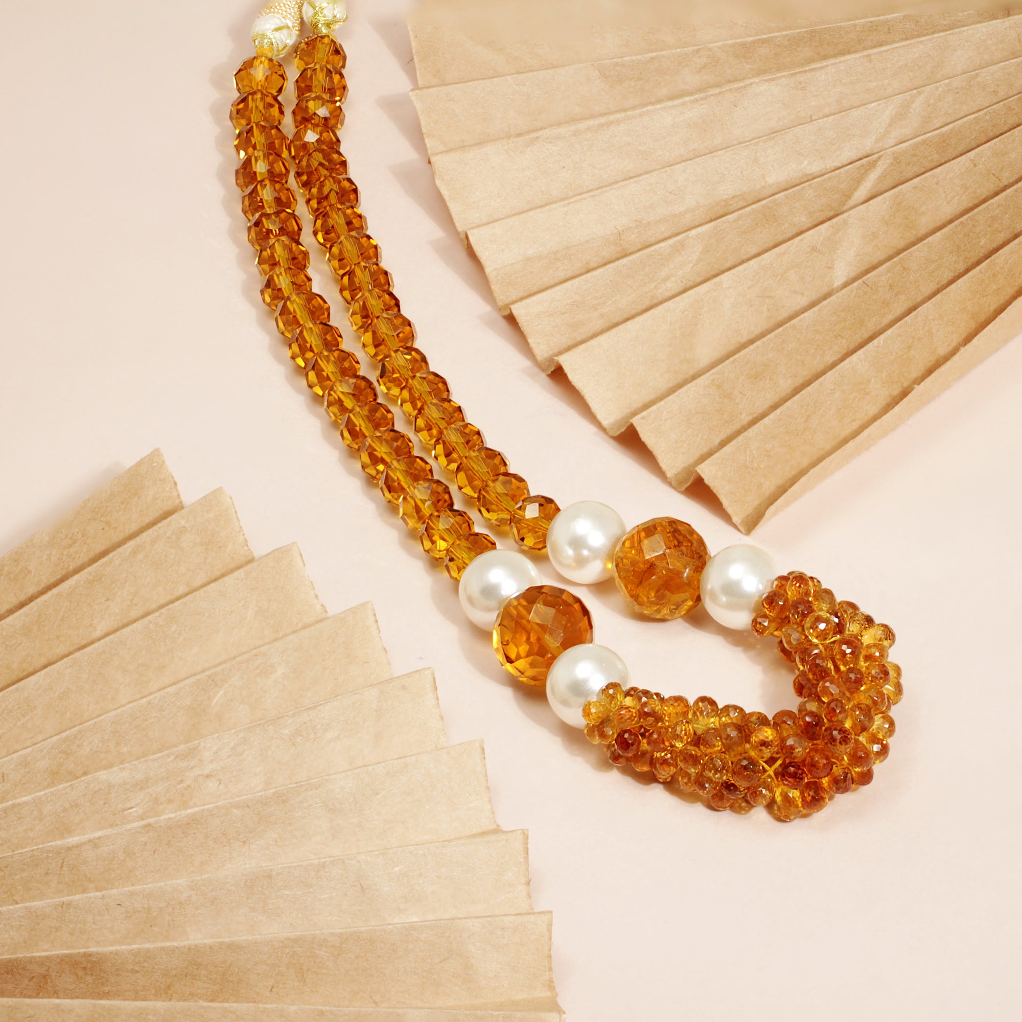 Golden Raisin Bead Necklace