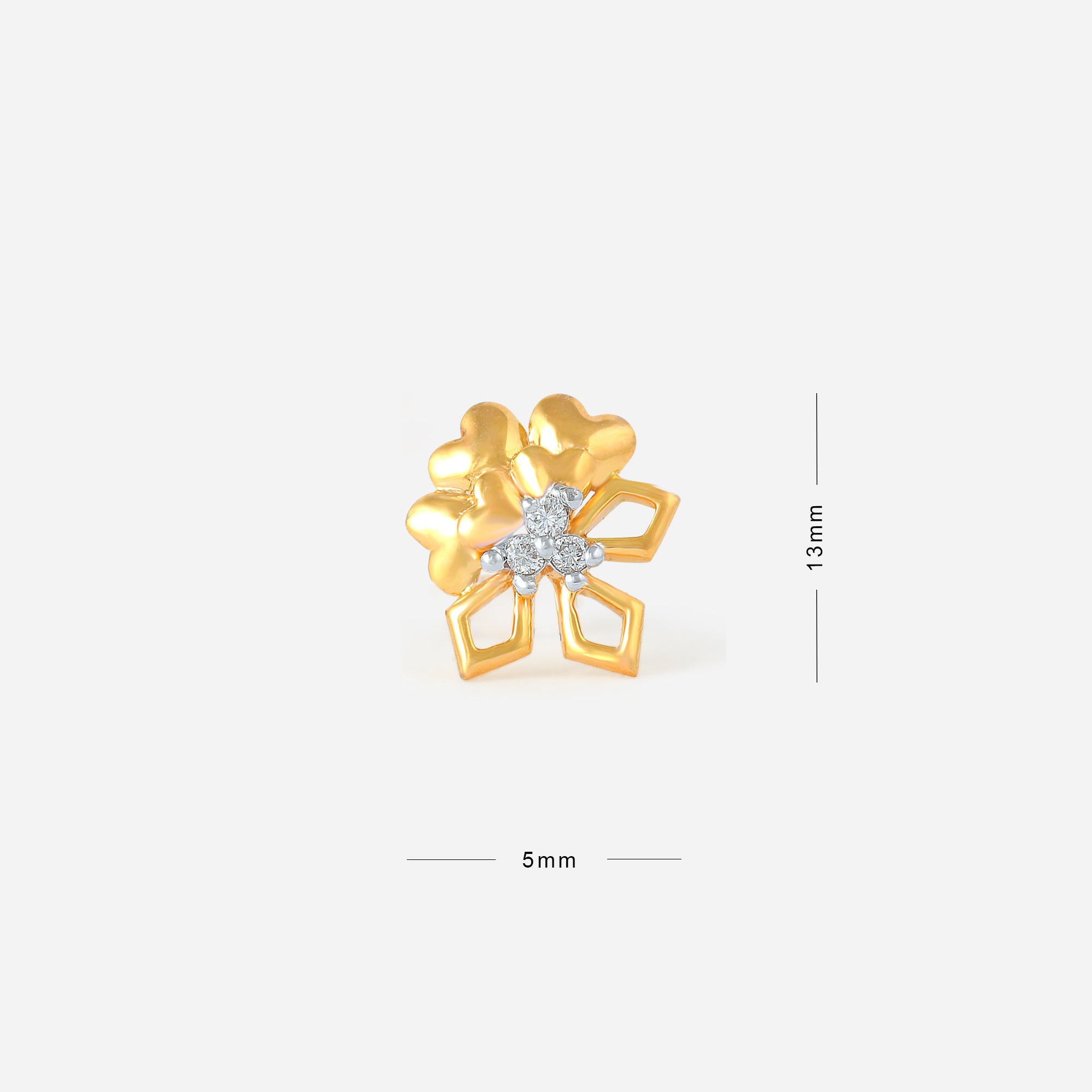 Geometric Flower Diamond Studs