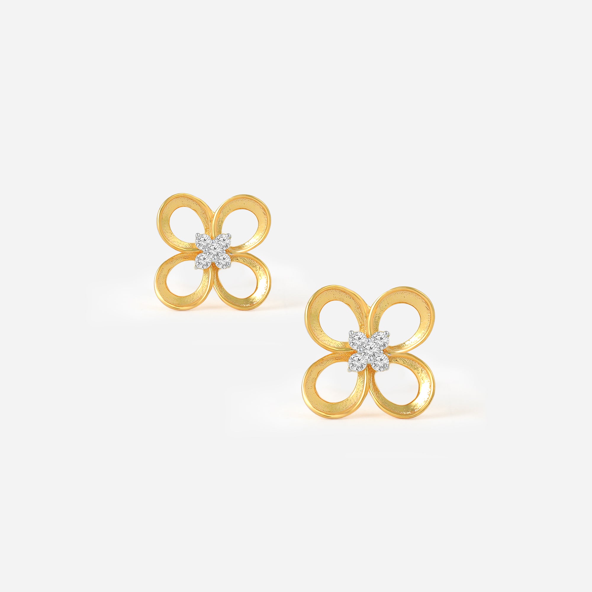Four Petal Diamond Studs