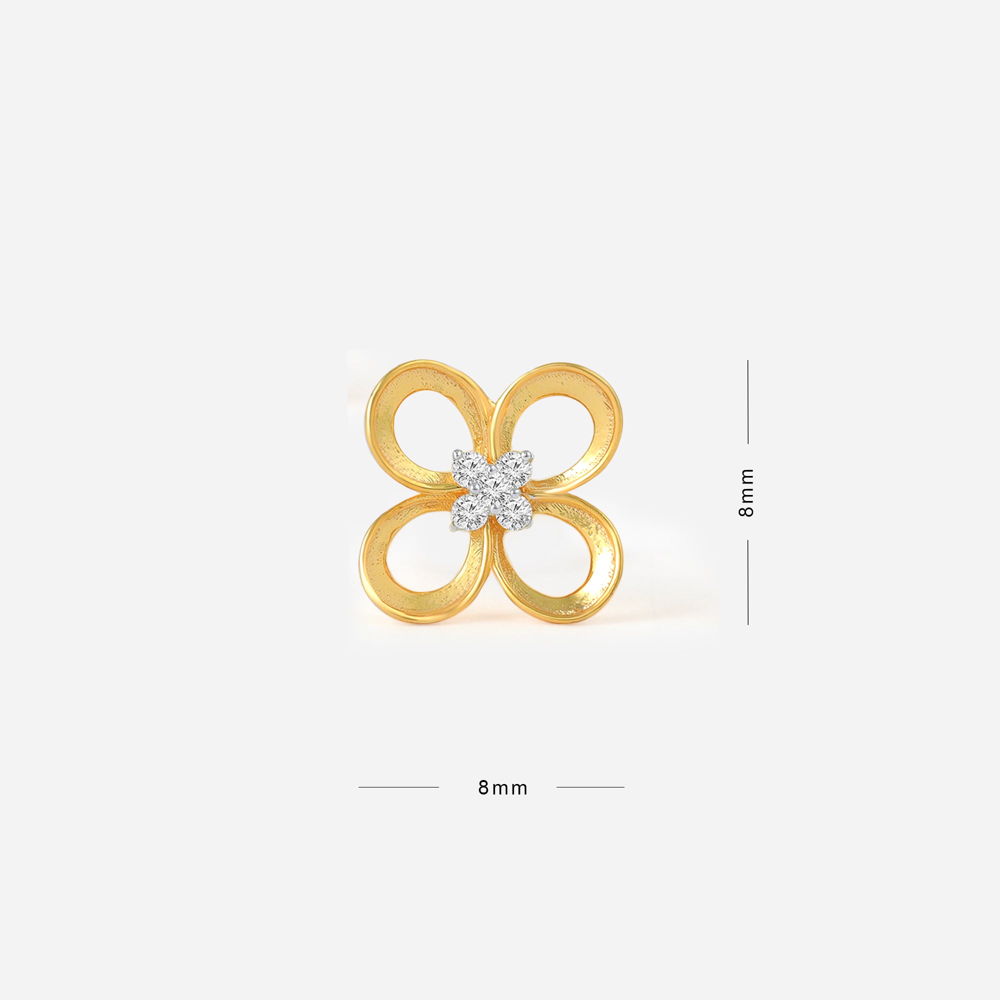 Four Petal Diamond Studs