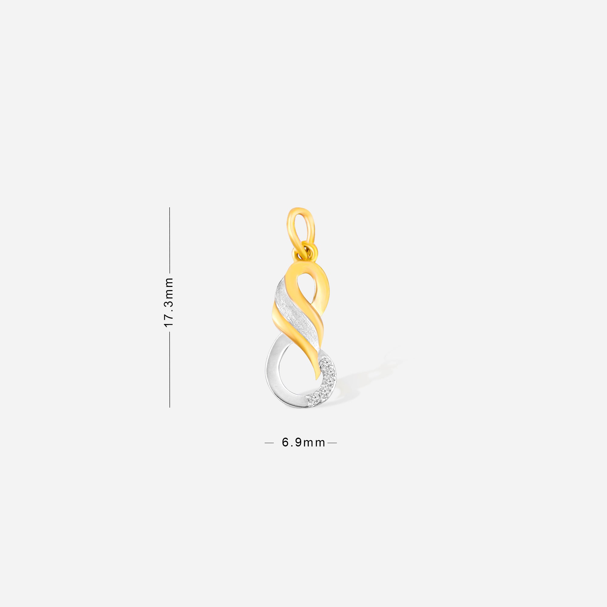 Two-toned Infinity Pendant