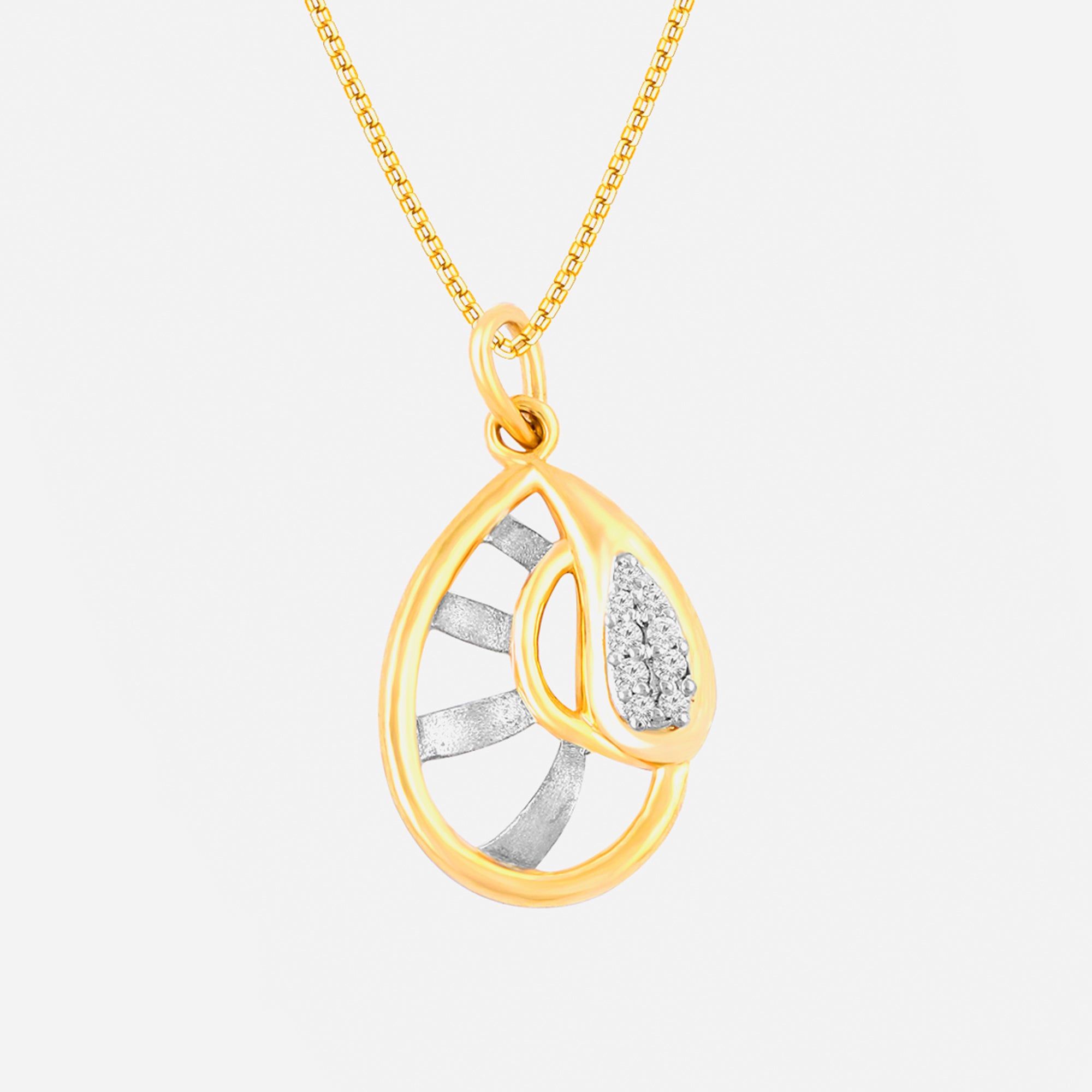 Two-toned Oval Pendant