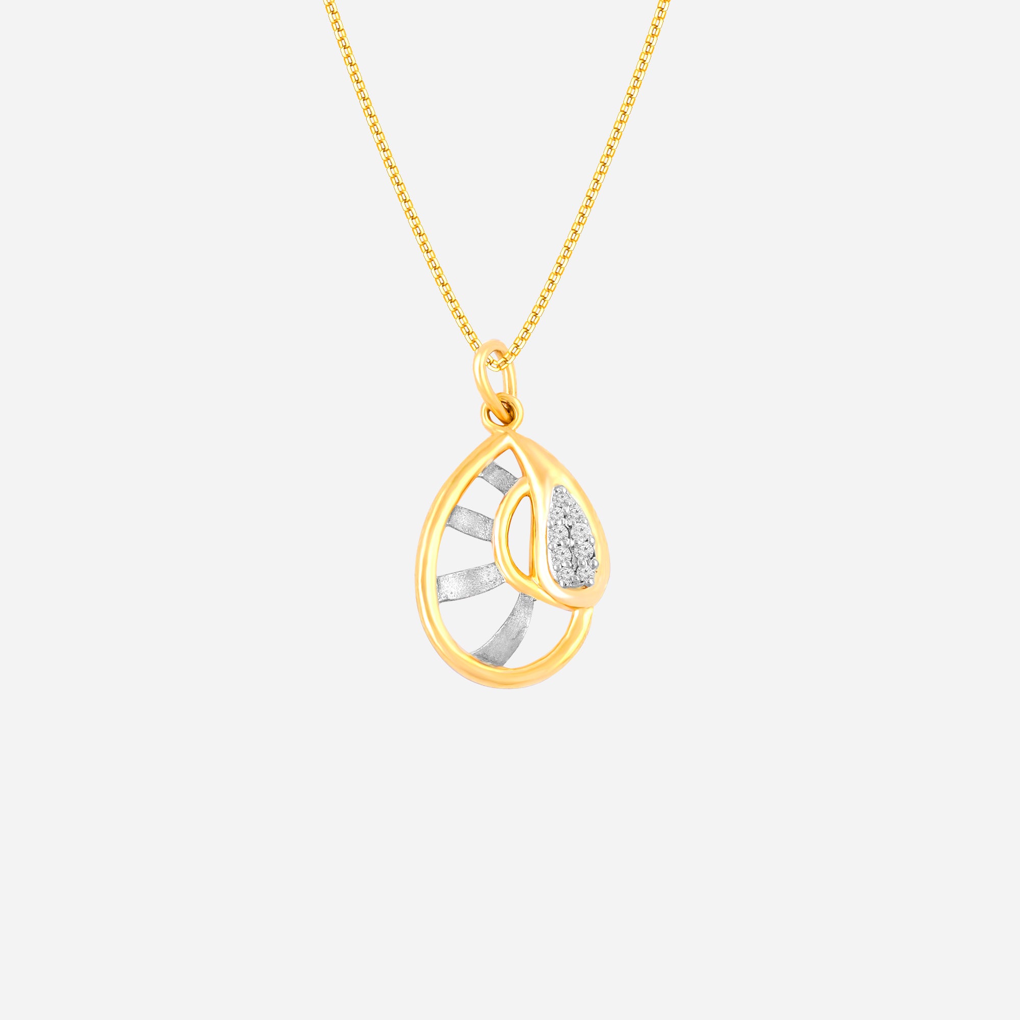 Two-toned Oval Pendant