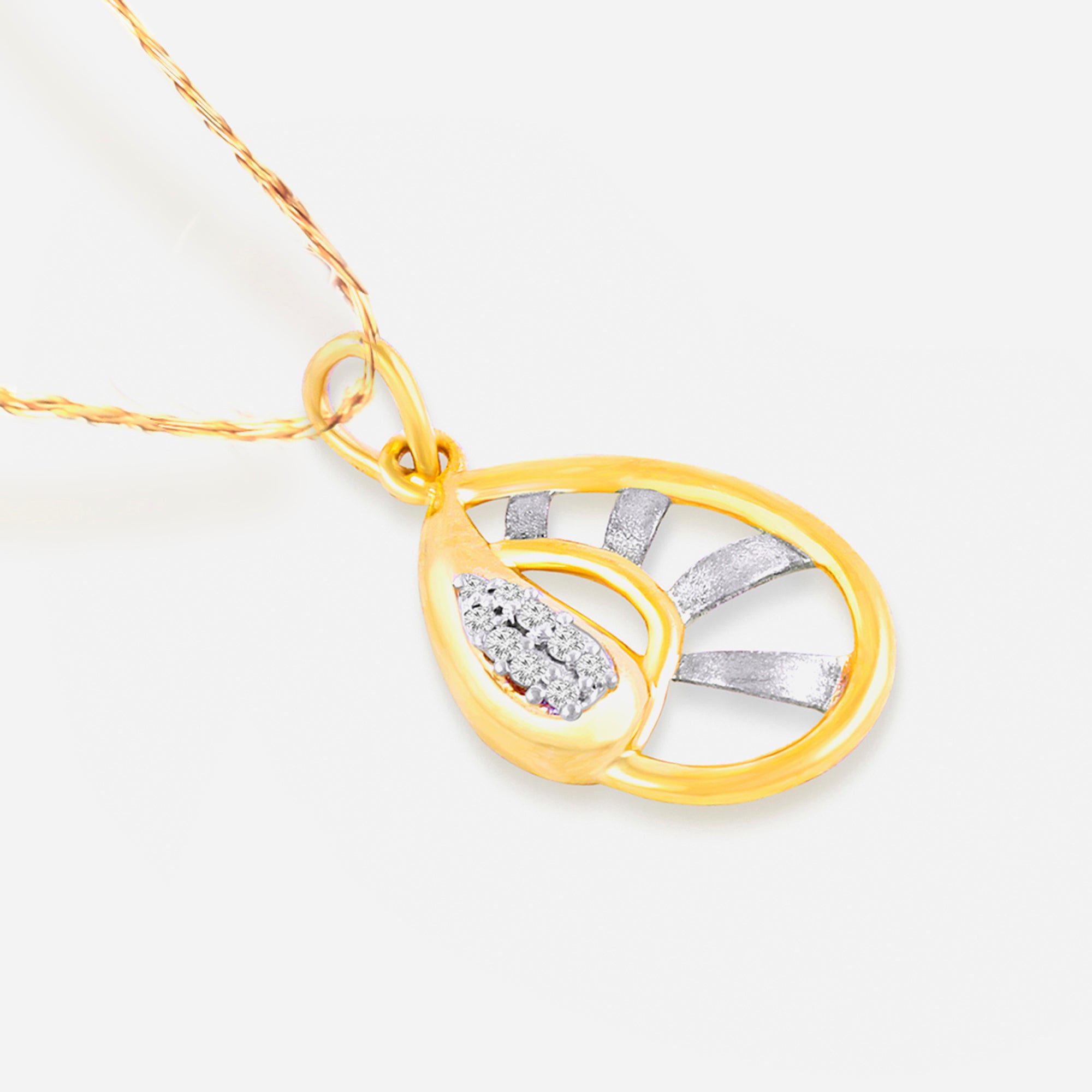 Two-toned Oval Pendant