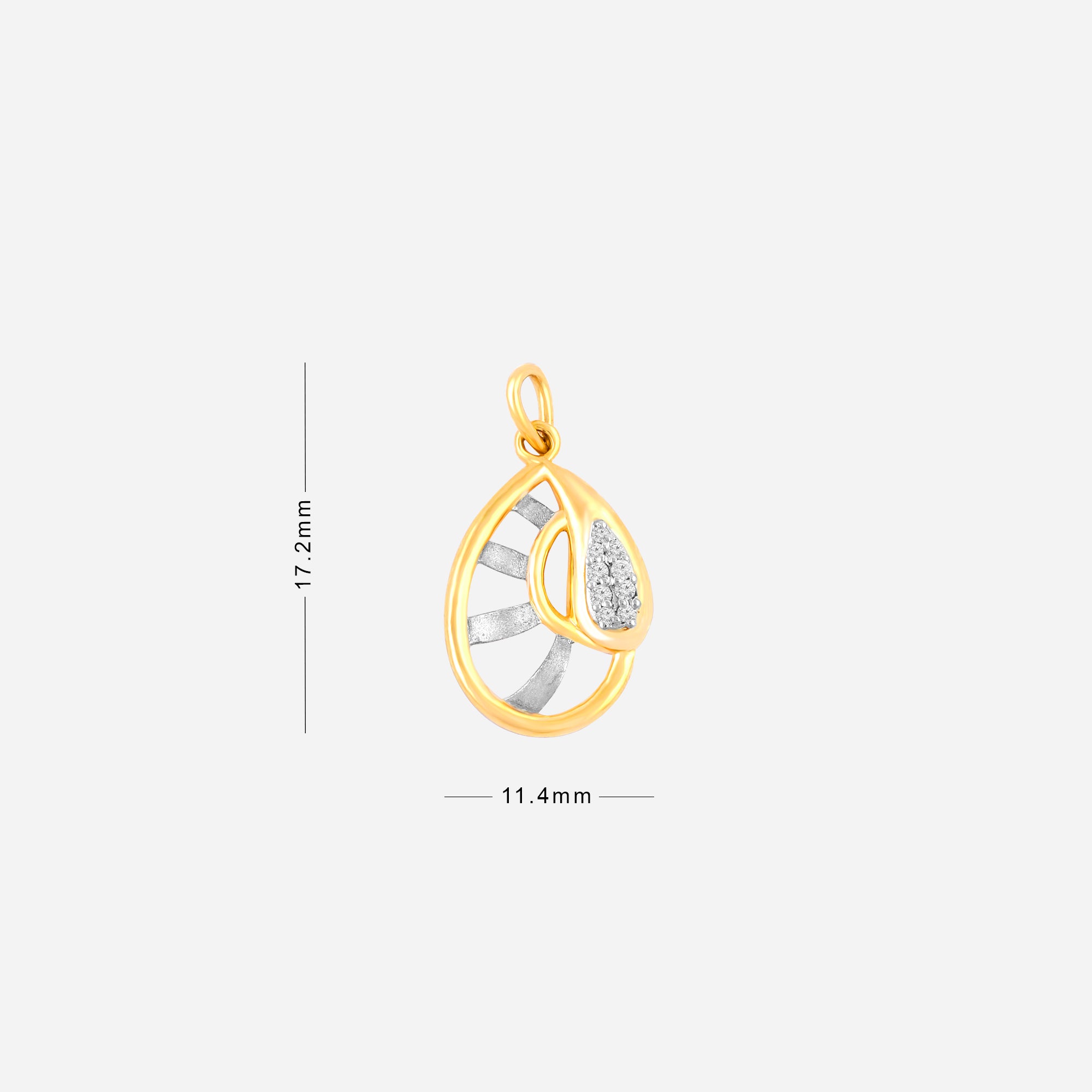 Two-toned Oval Pendant