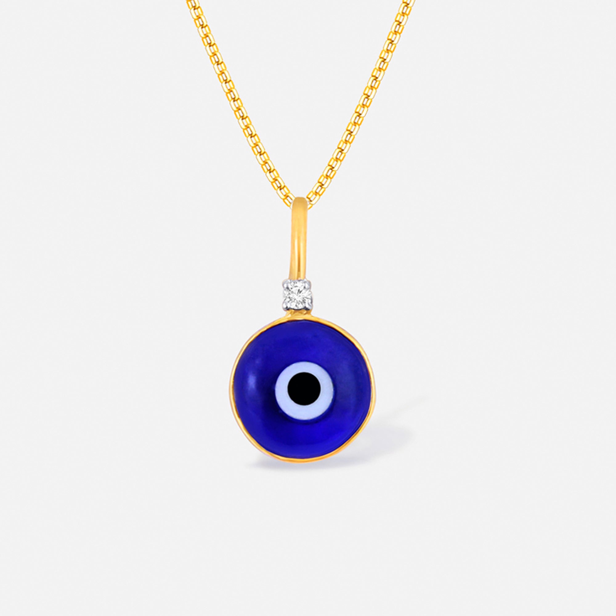 Round Evil- Eye Diamond Pendant