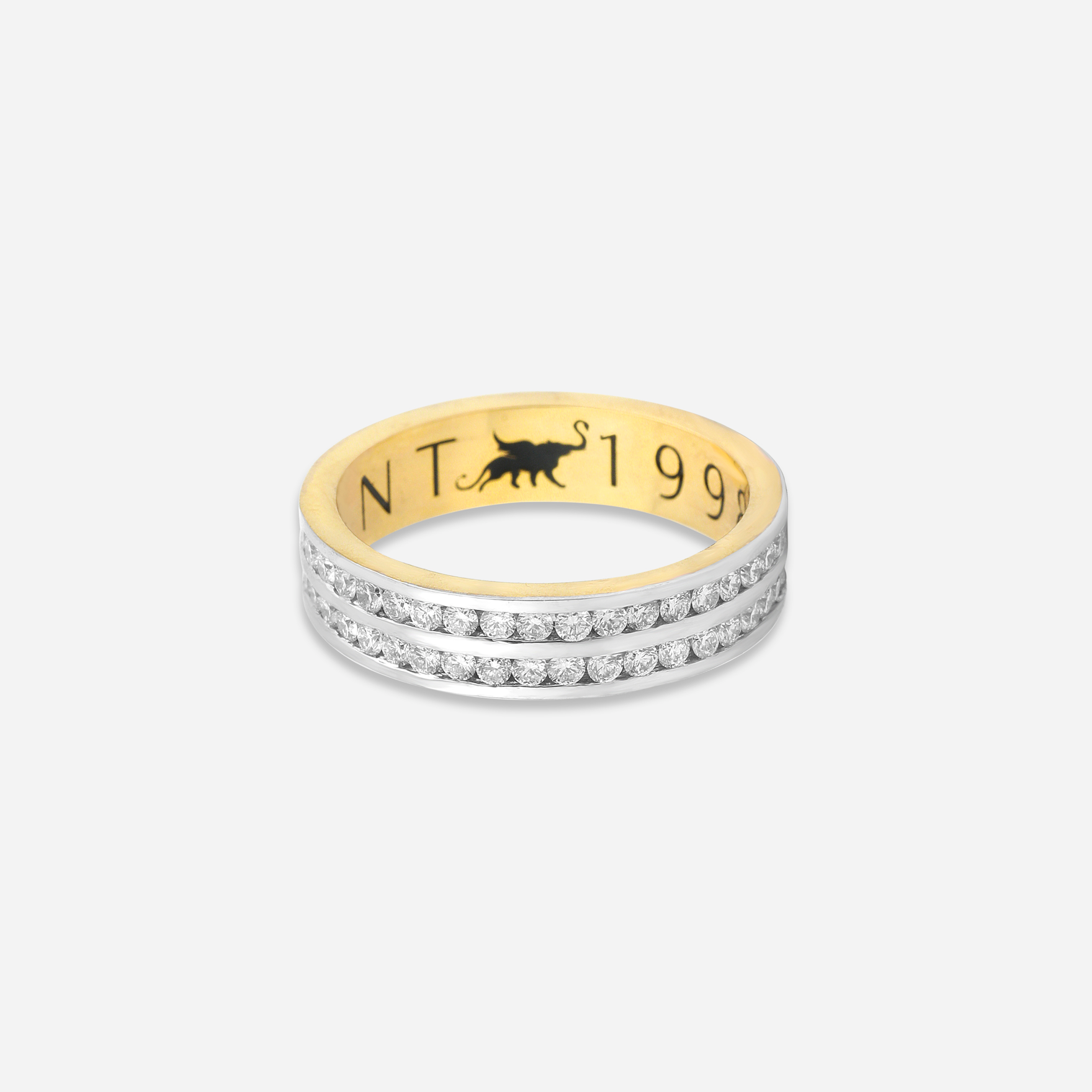 Golden Duo Diamond Ring