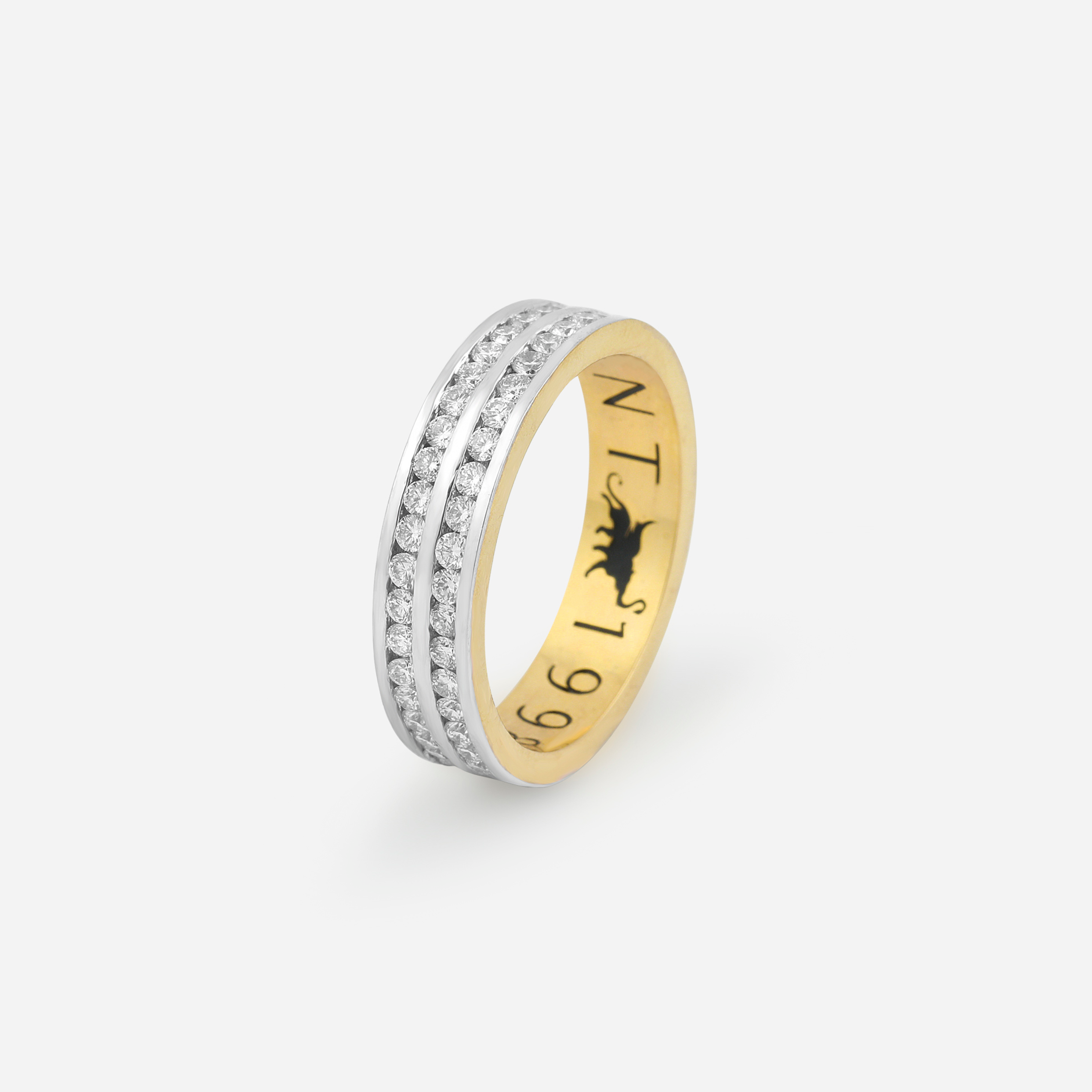Golden Duo Diamond Ring