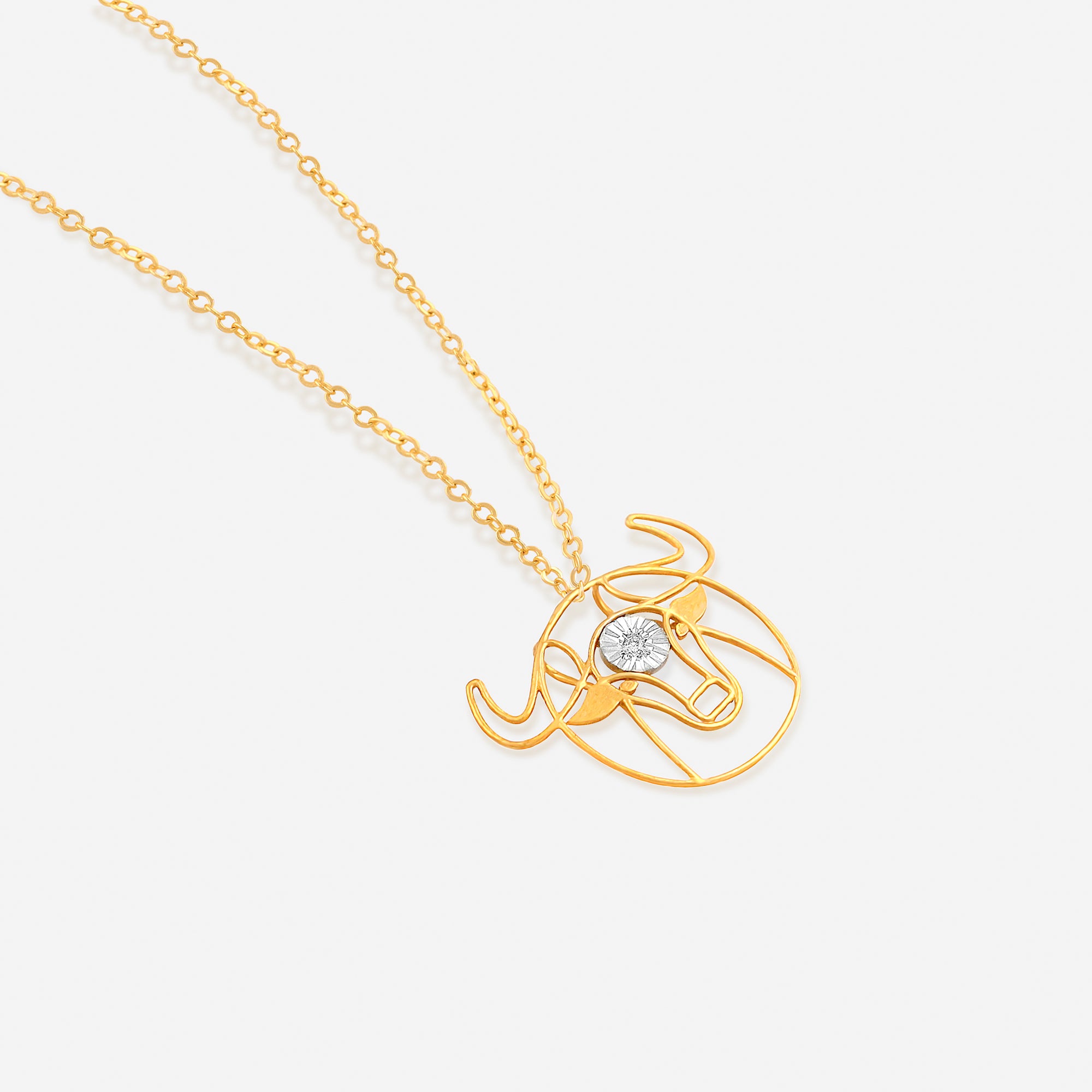 Taurus zodiac sign pendant