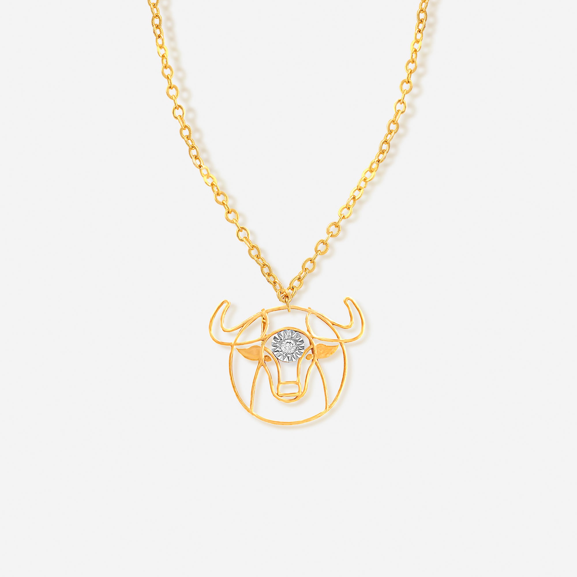Taurus zodiac sign pendant