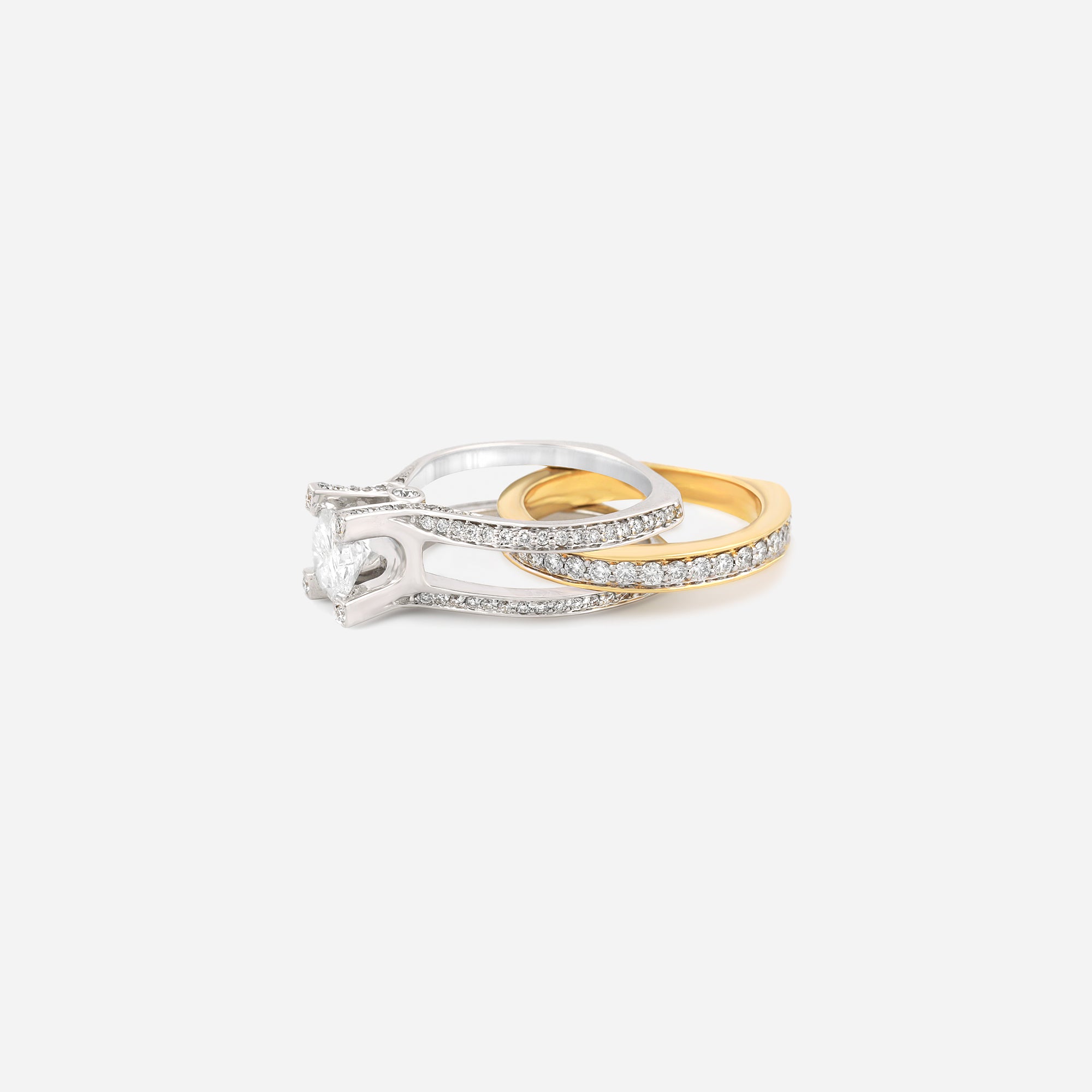 Golden Fusion Diamond Ring