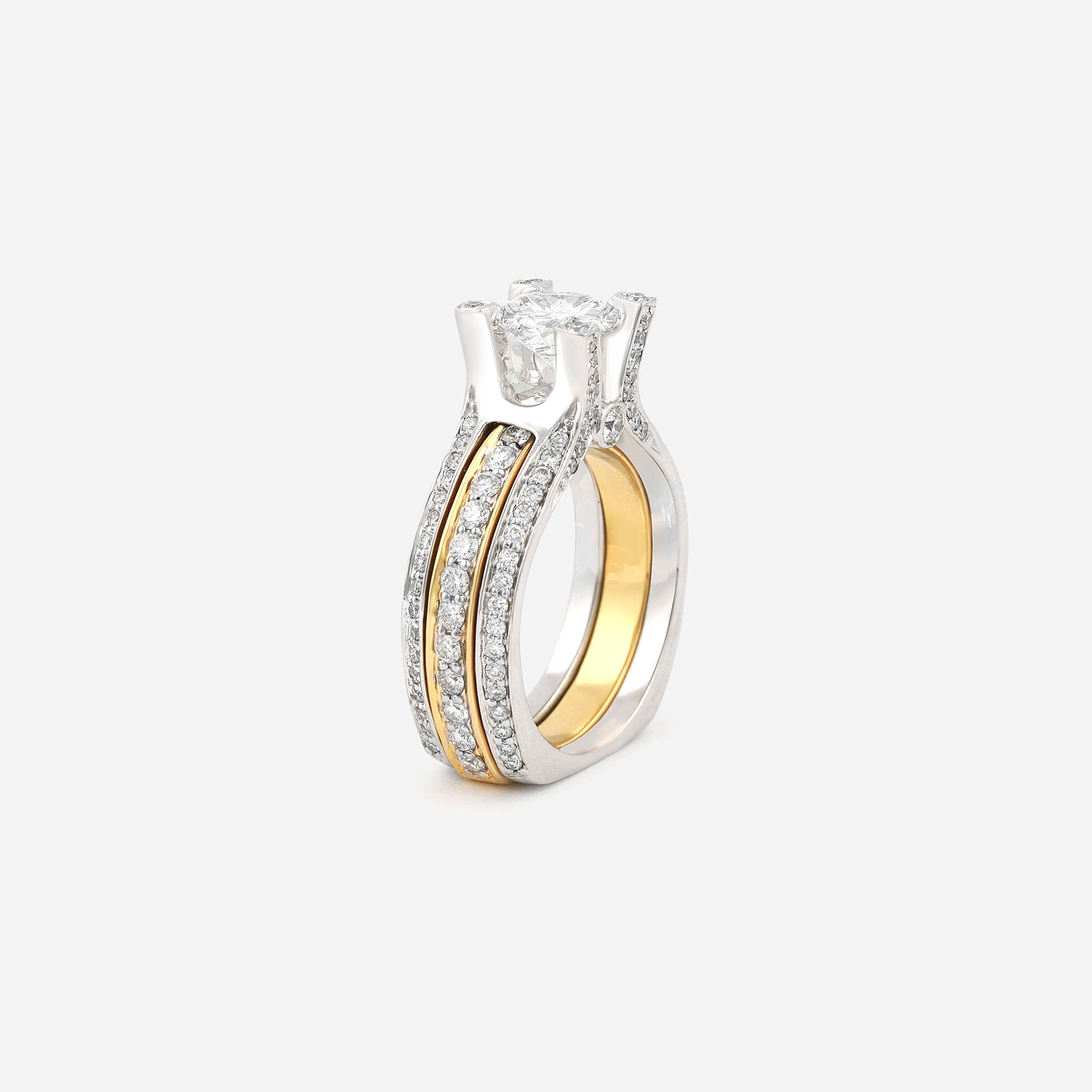 Golden Fusion Diamond Ring