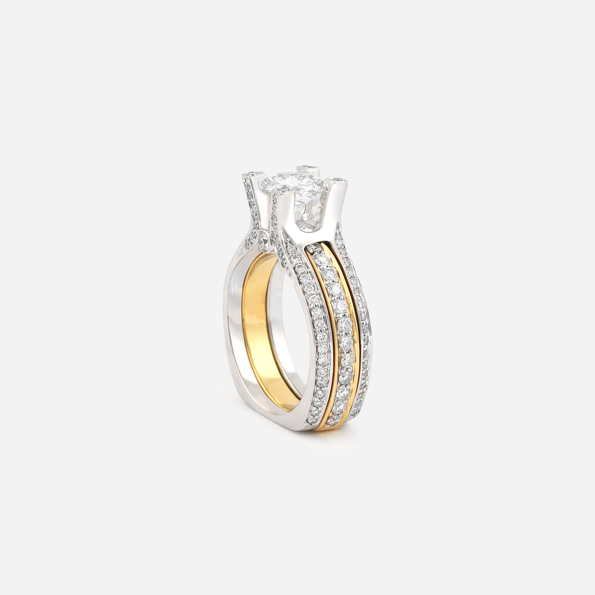 Golden Fusion Diamond Ring