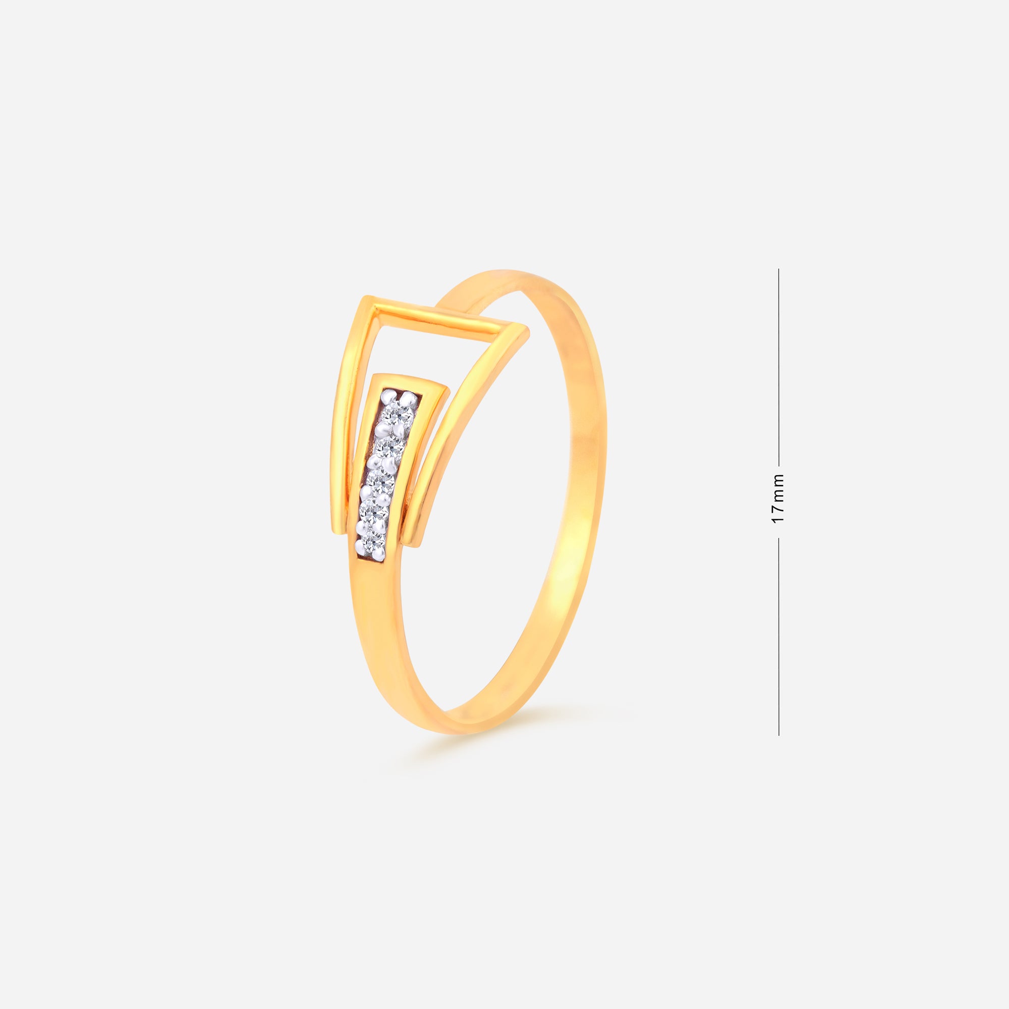 Rectangle Gold & Diamond Ring