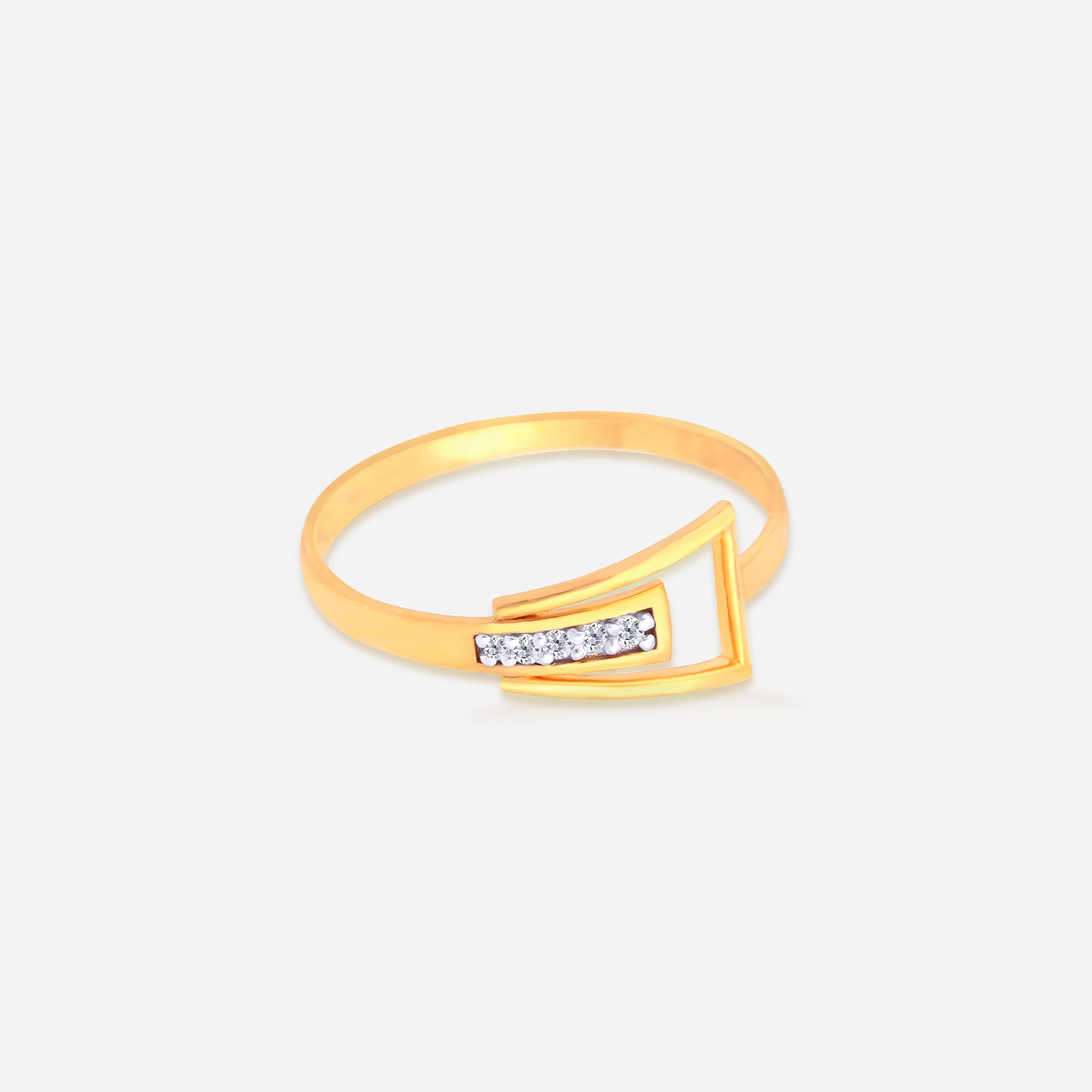 Rectangle Gold & Diamond Ring