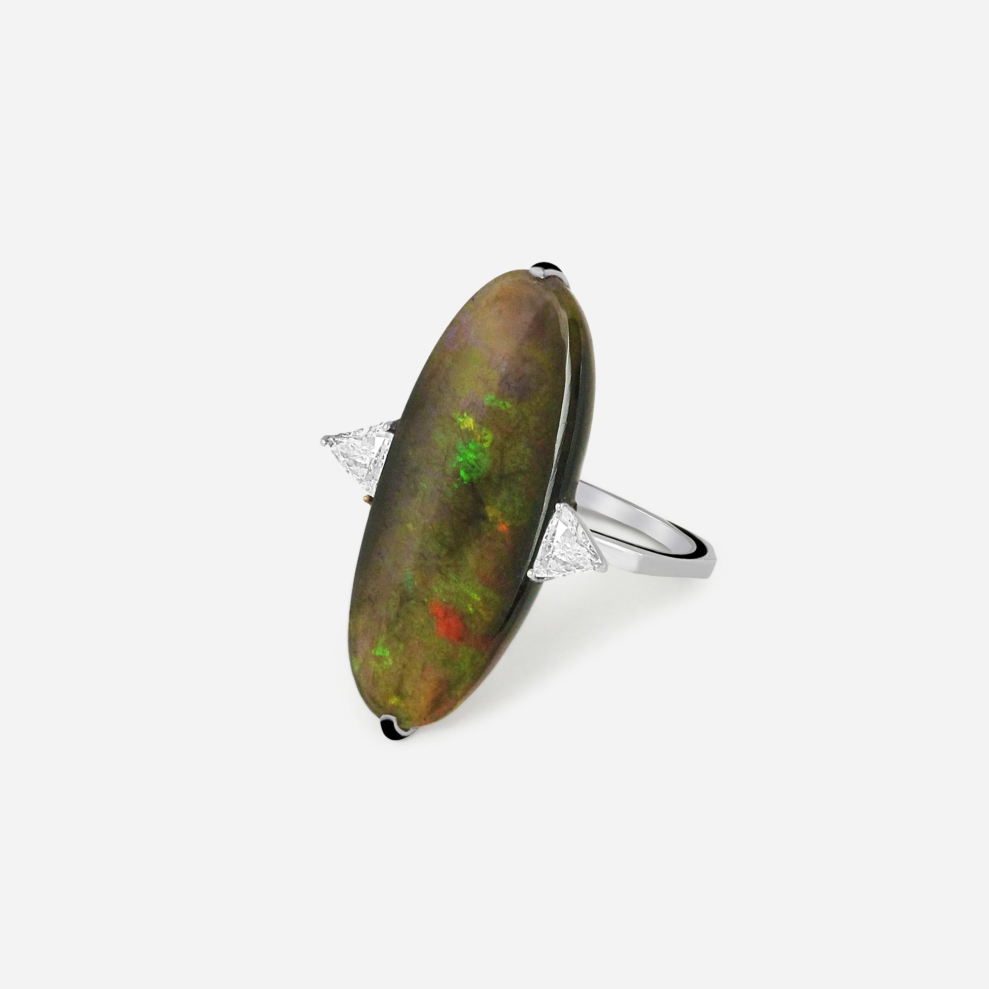 Elegant Jasper & Diamond Ring