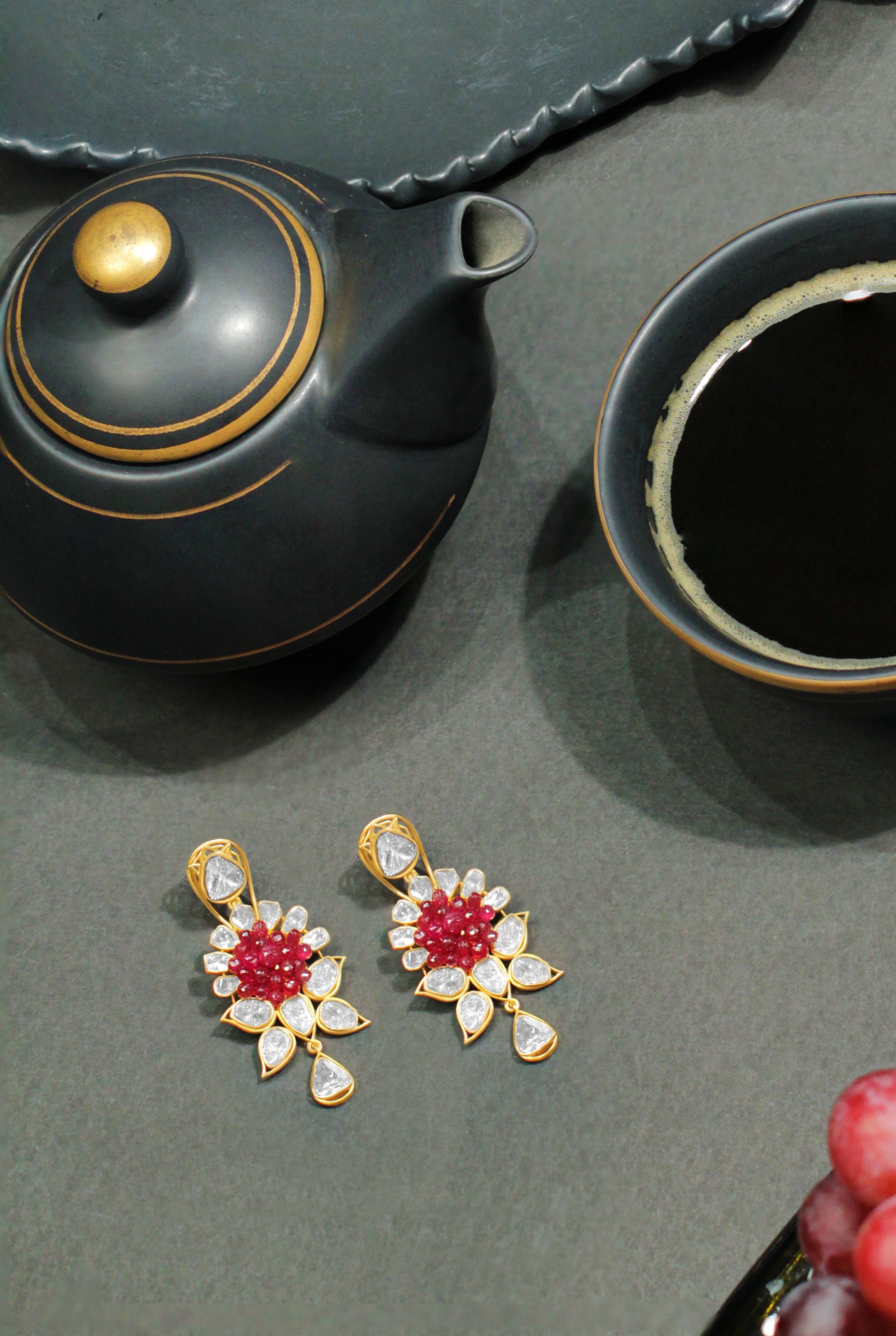 NityaSéra Ruby Bloom Earrings