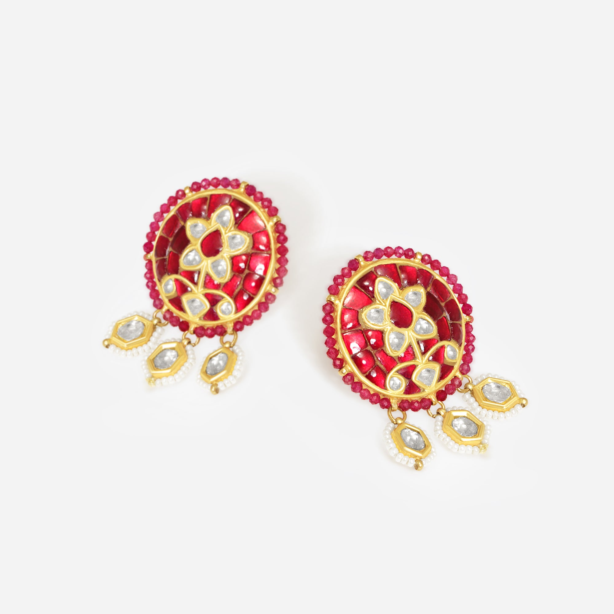 Gulnaz Phoolkaran Chand Earrings