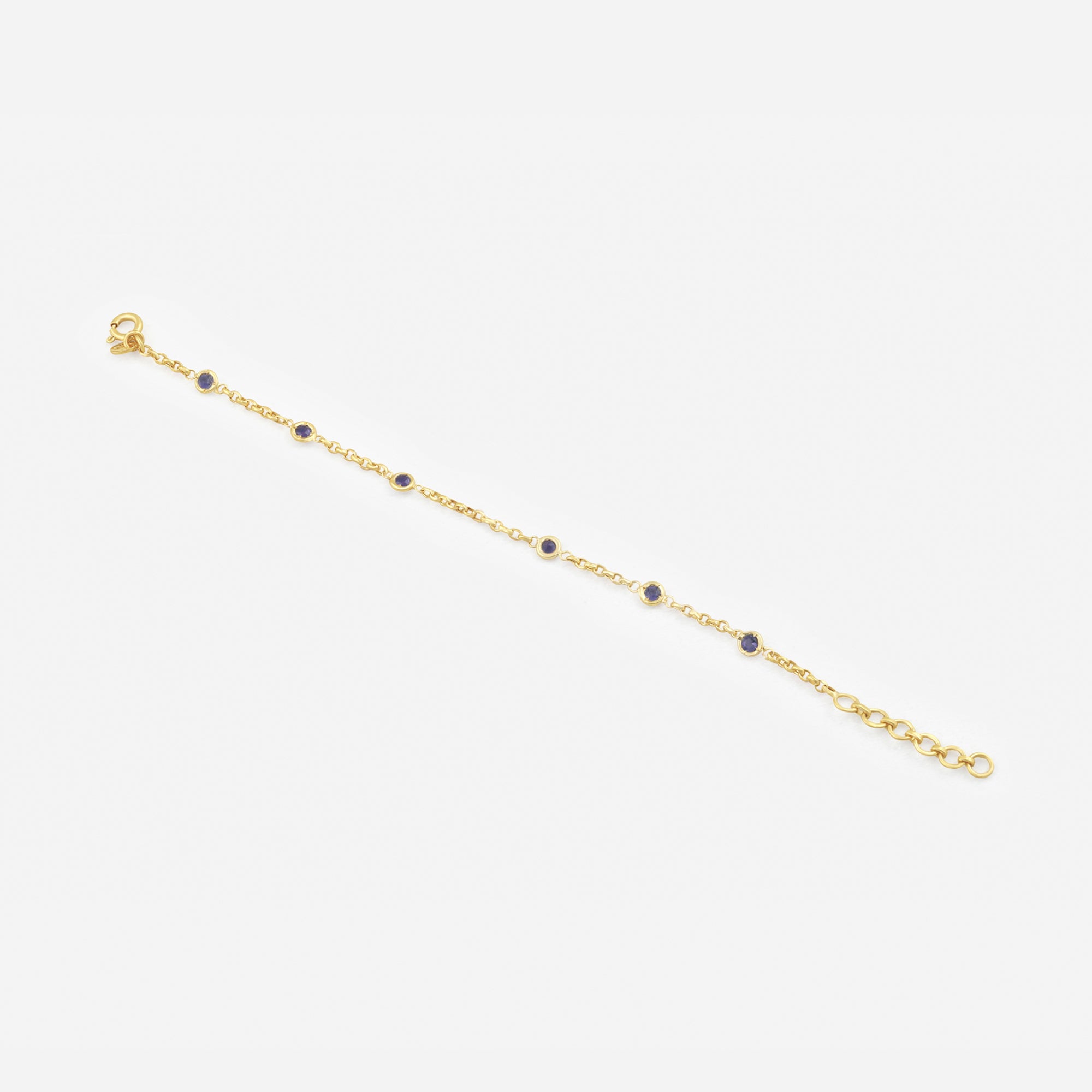 Midnight Starlight Sapphire Chain Bracelet