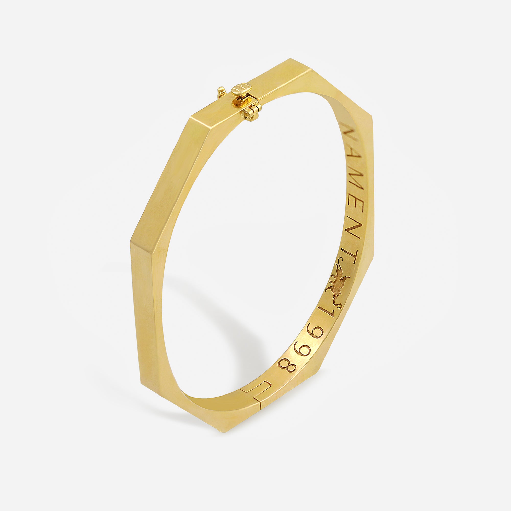 Hexa Gold Minimalist Bangle