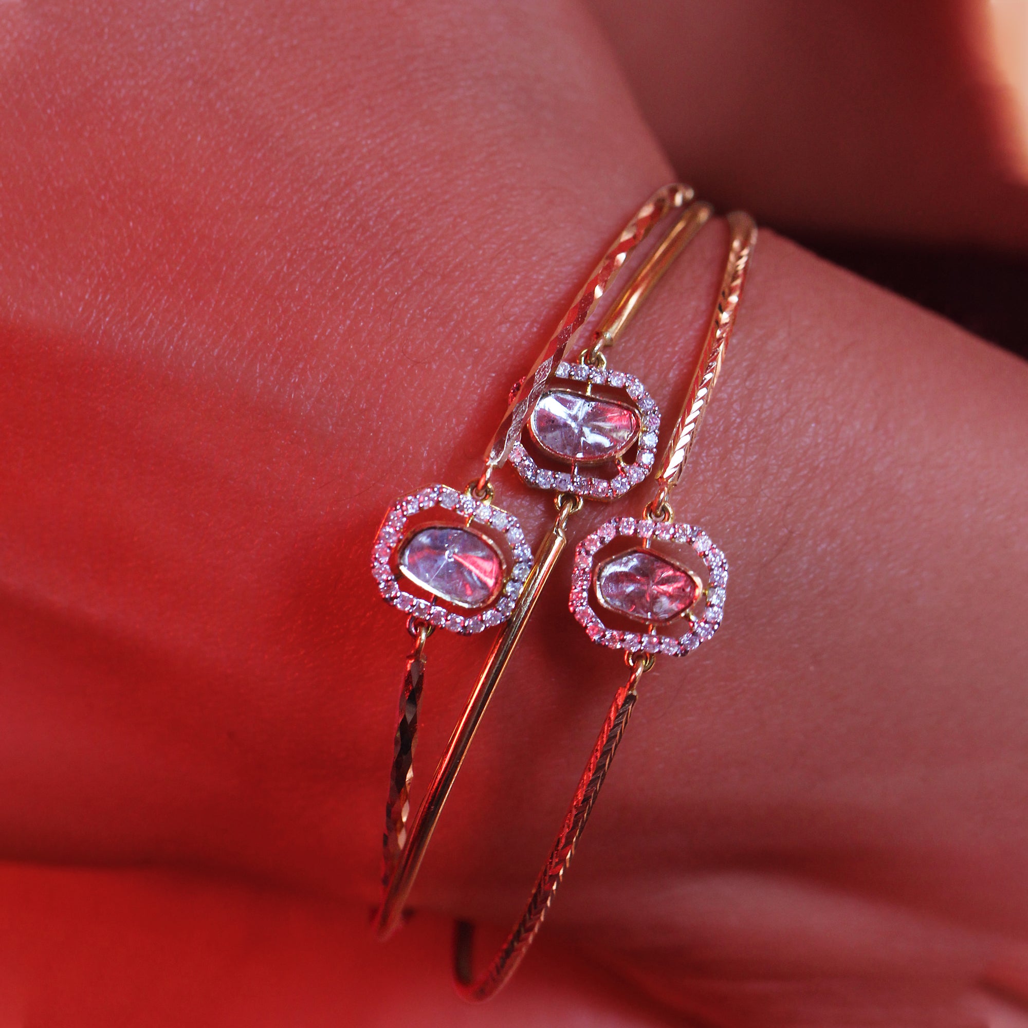 Vintage Halo Diamond Bracelet