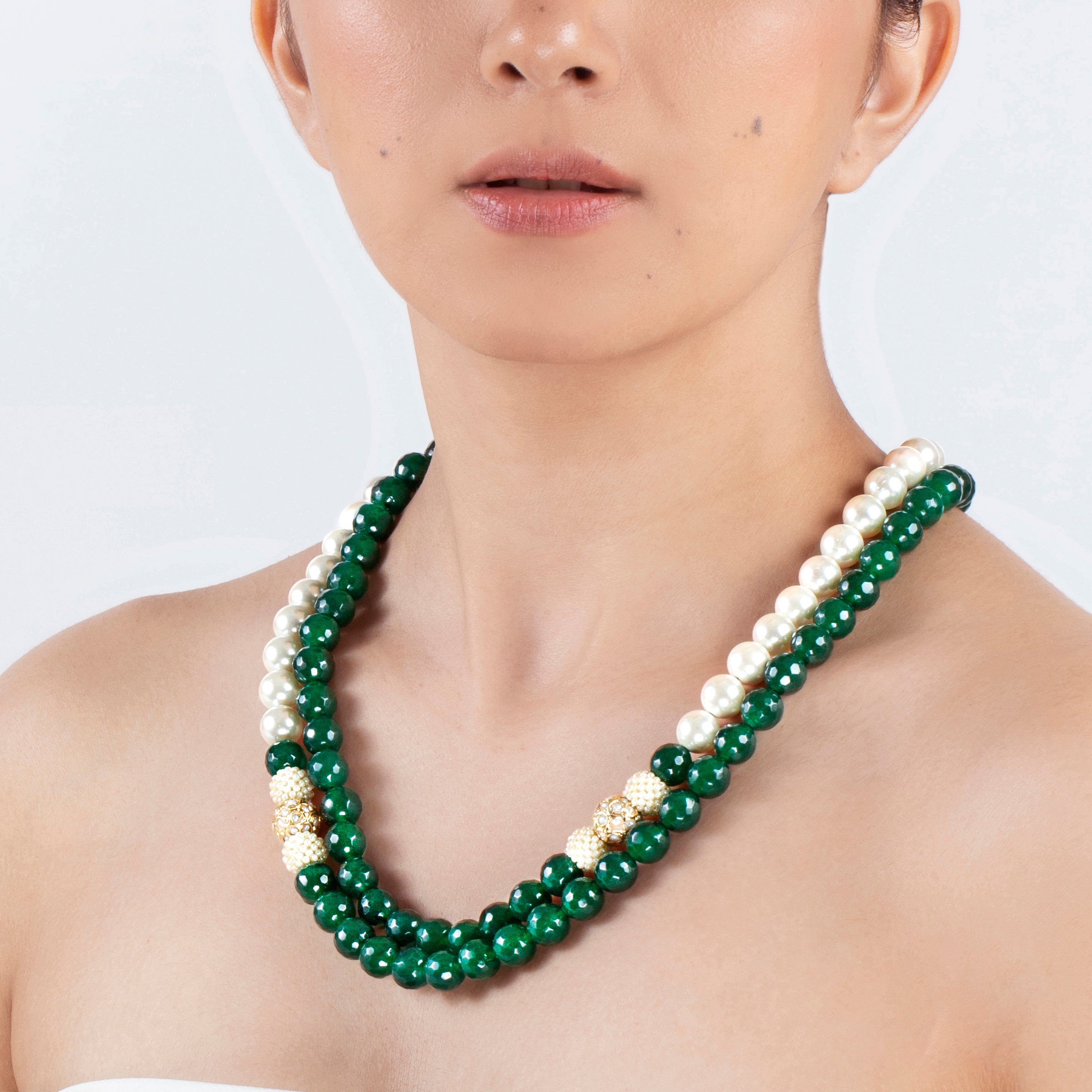 Green Golden Faceted