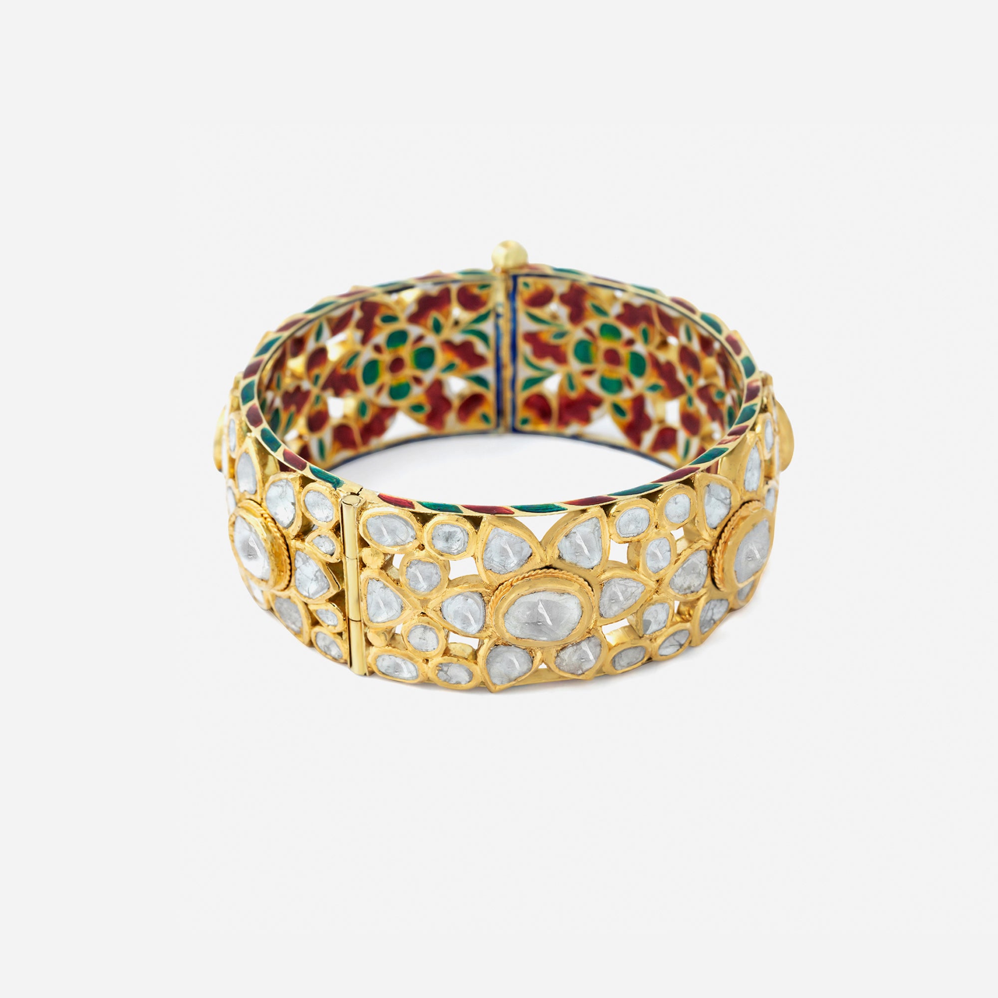 Noor Mahal Kundan Meenakari Bangle