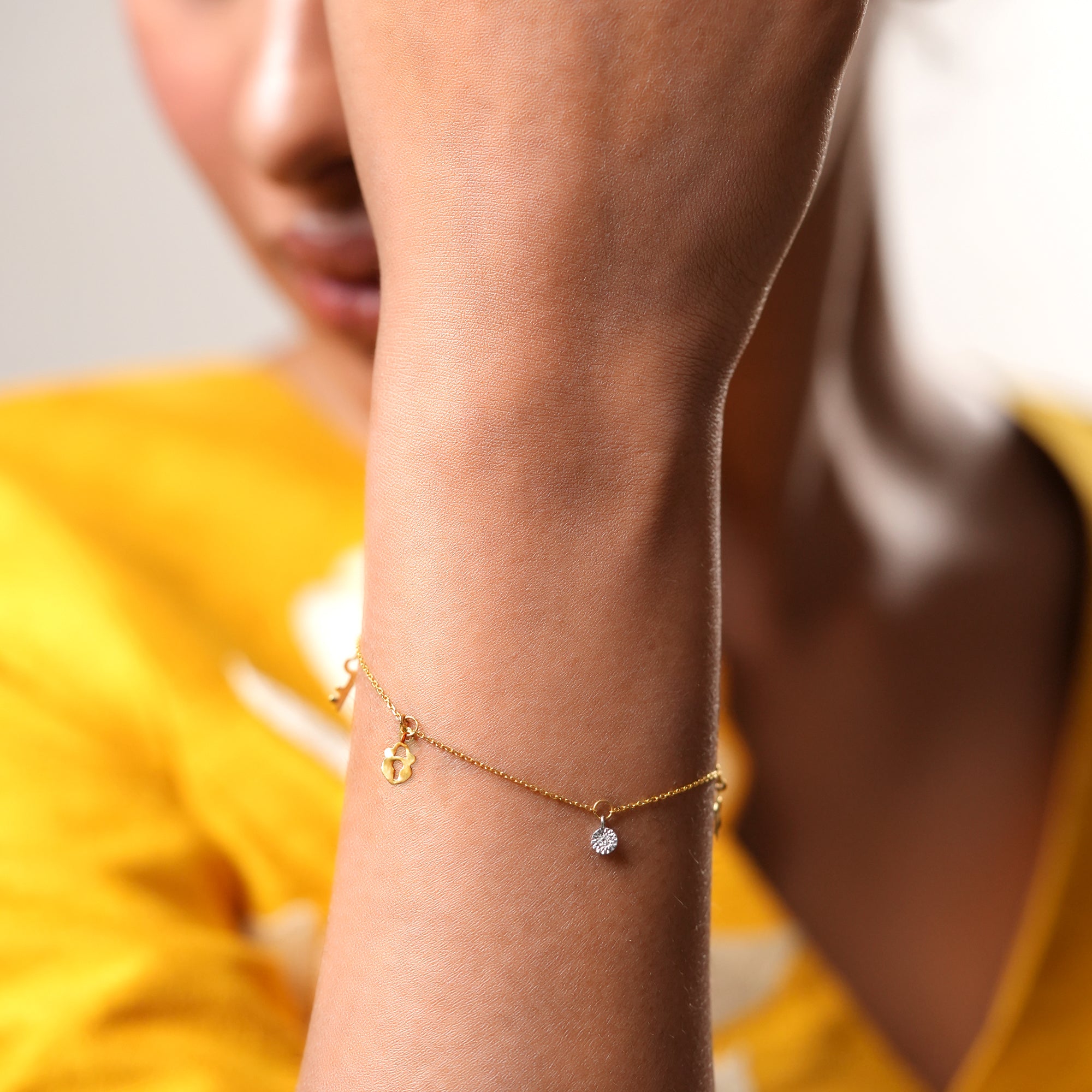 Golden Wanderlust Charm Bracelet