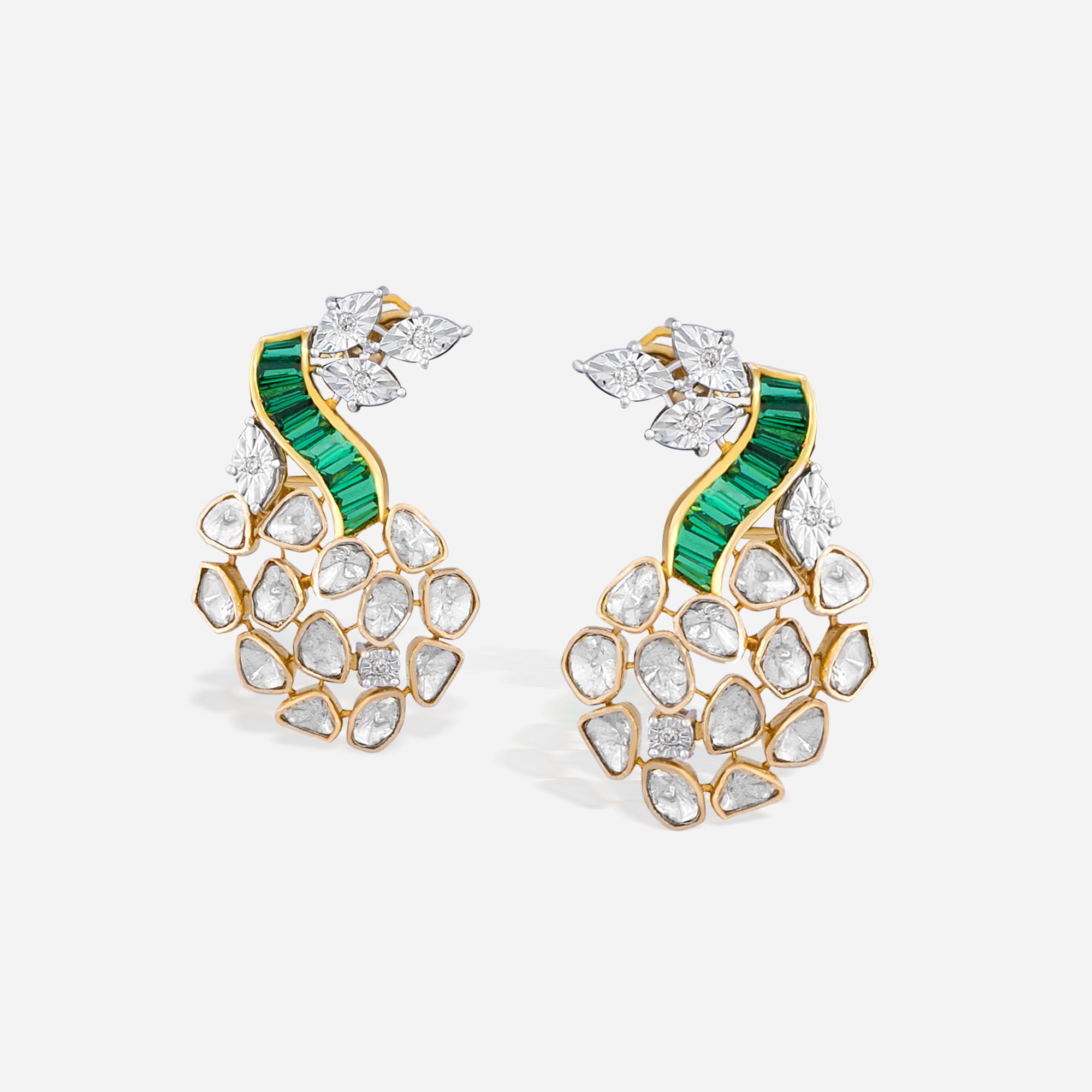 Emerald Serpentine Earrings