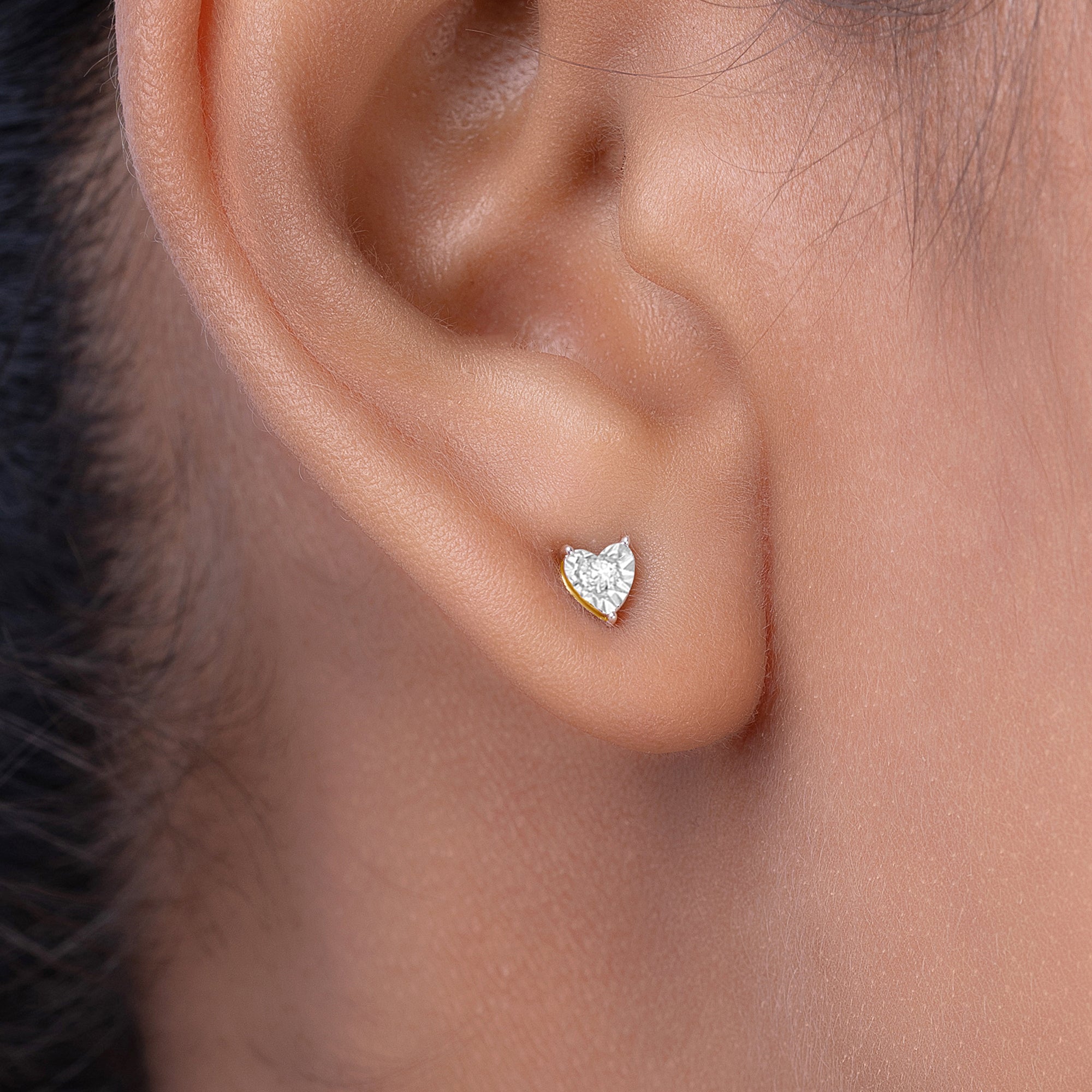 Diamond Heart Earrings