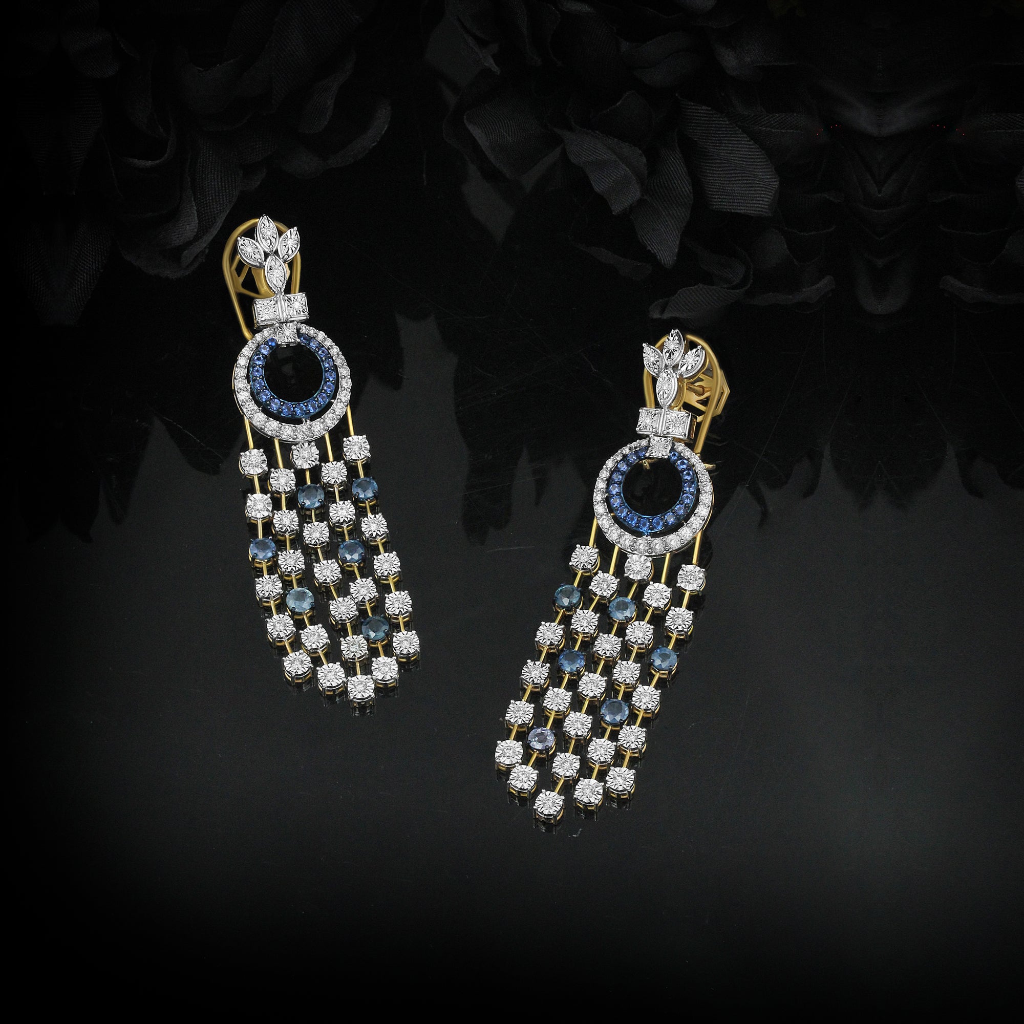 Sapphire Cascade Earrings