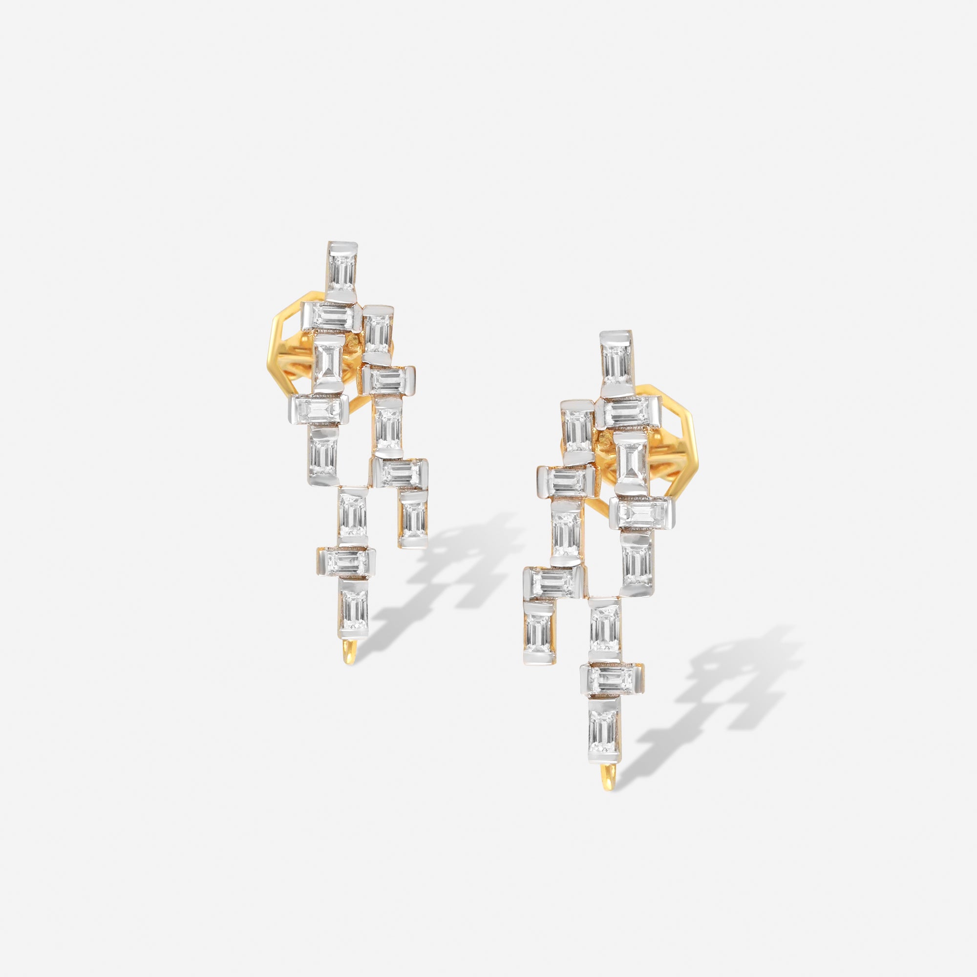 Cascade Baguette Diamond Earrings