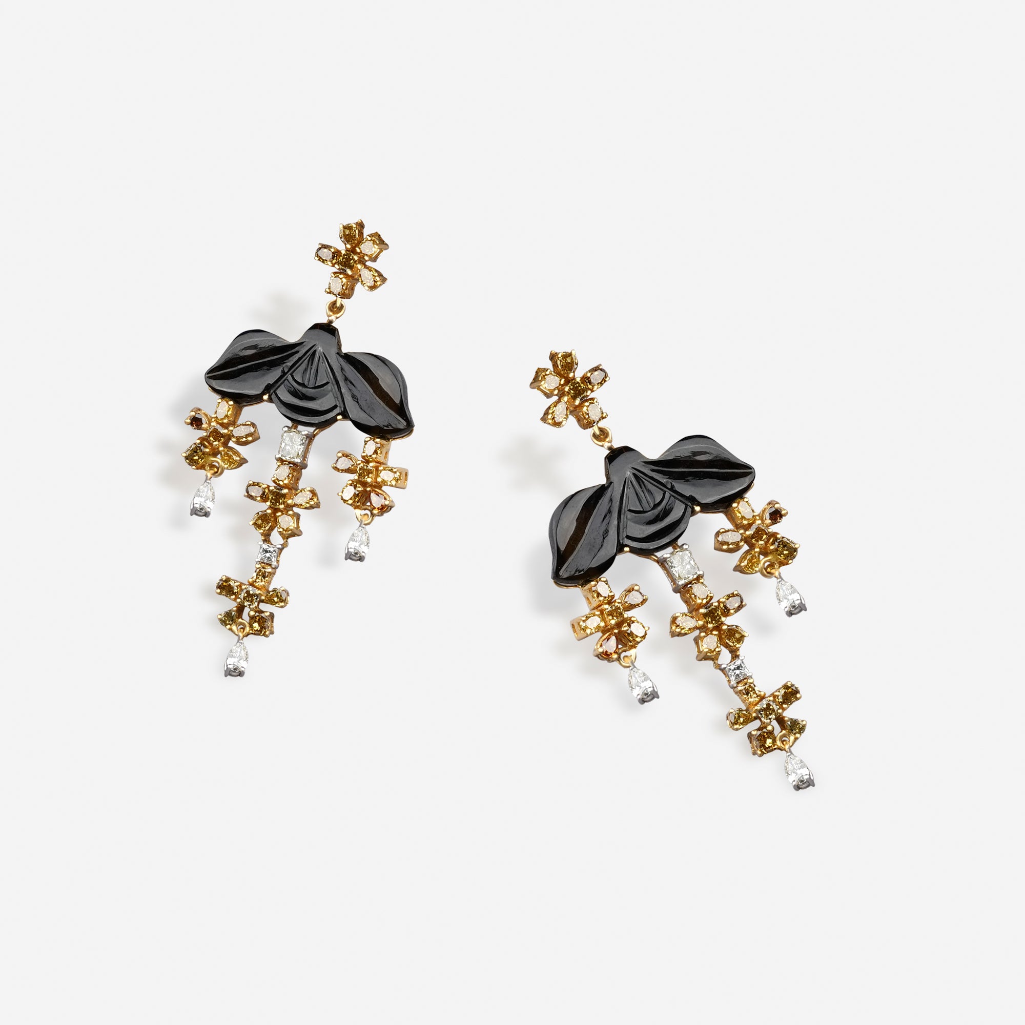 Midnight Bloom Chandelier Earrings