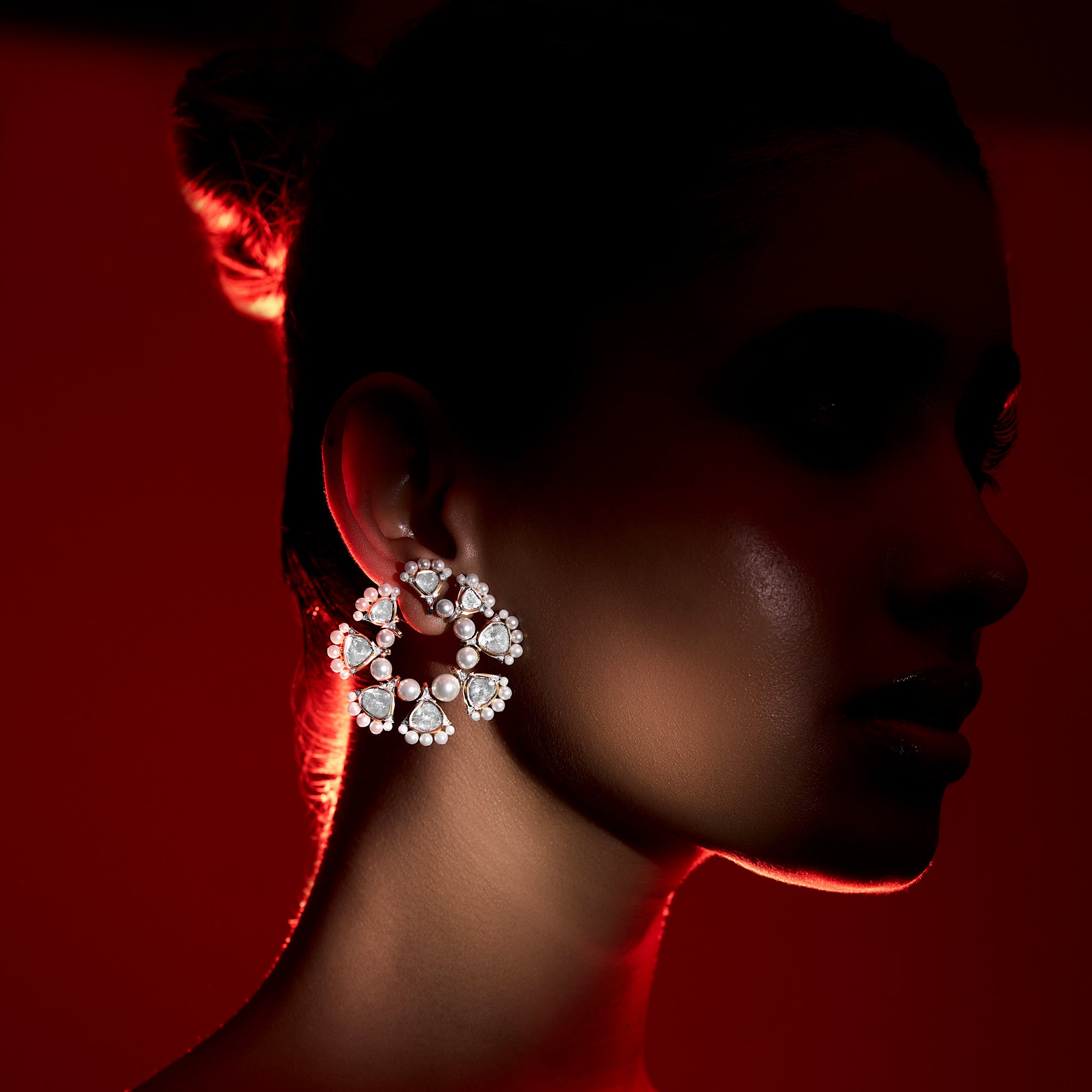 Pearl Polki Chakra Studs