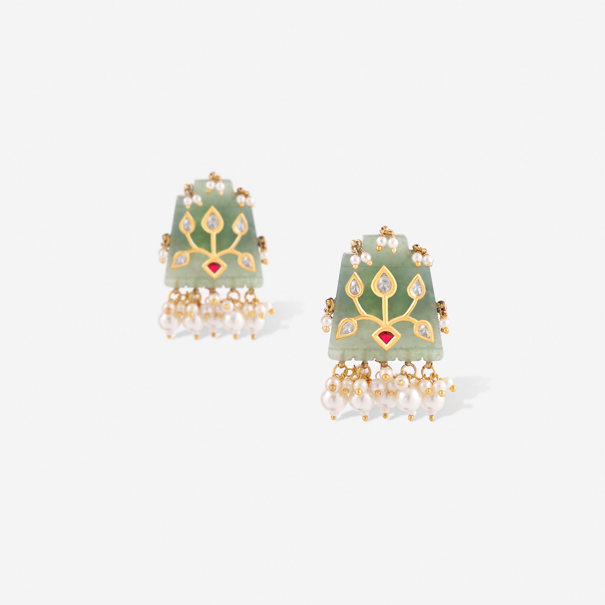 NaïyaDi Jade Bloom Studs
