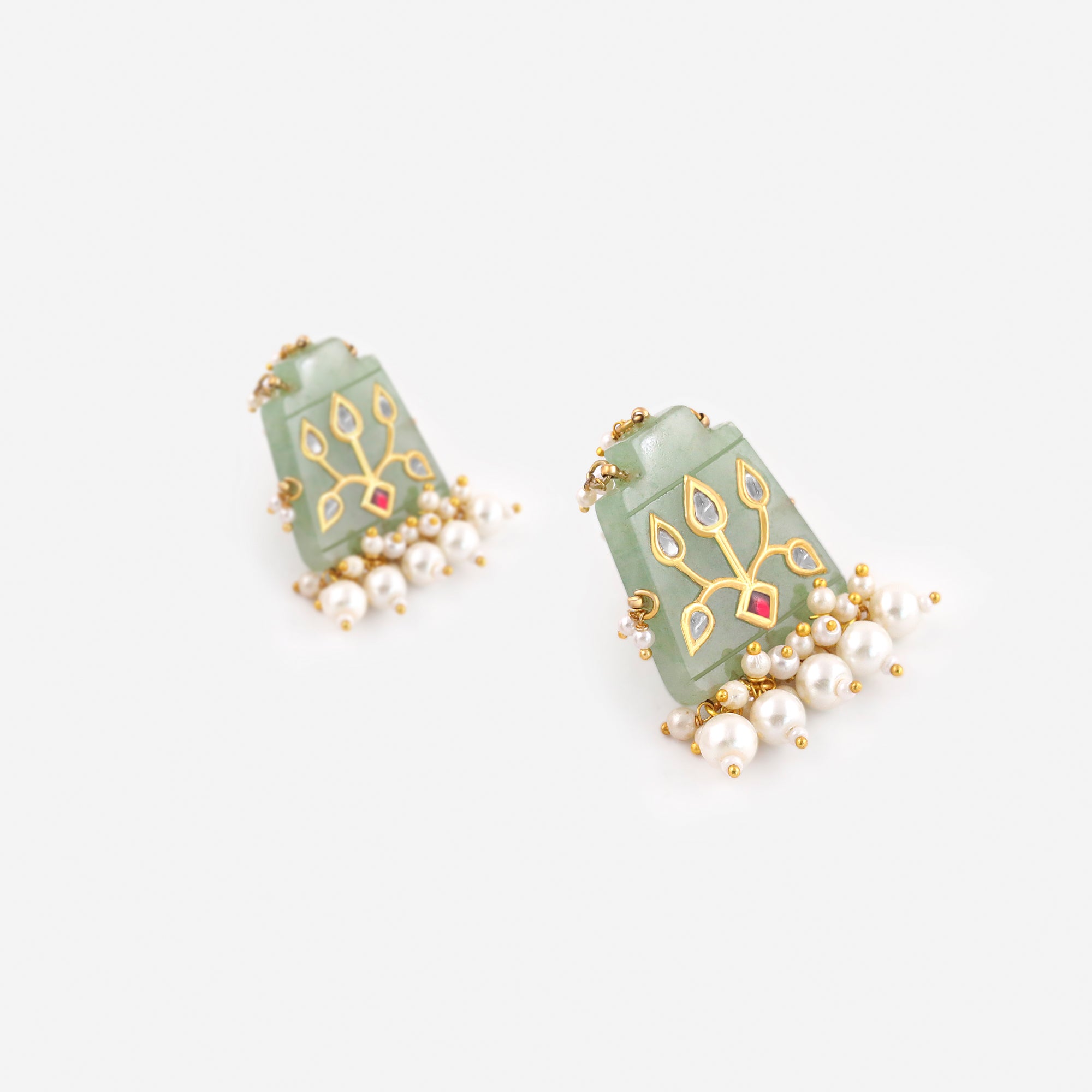 NaïyaDi Jade Bloom Studs