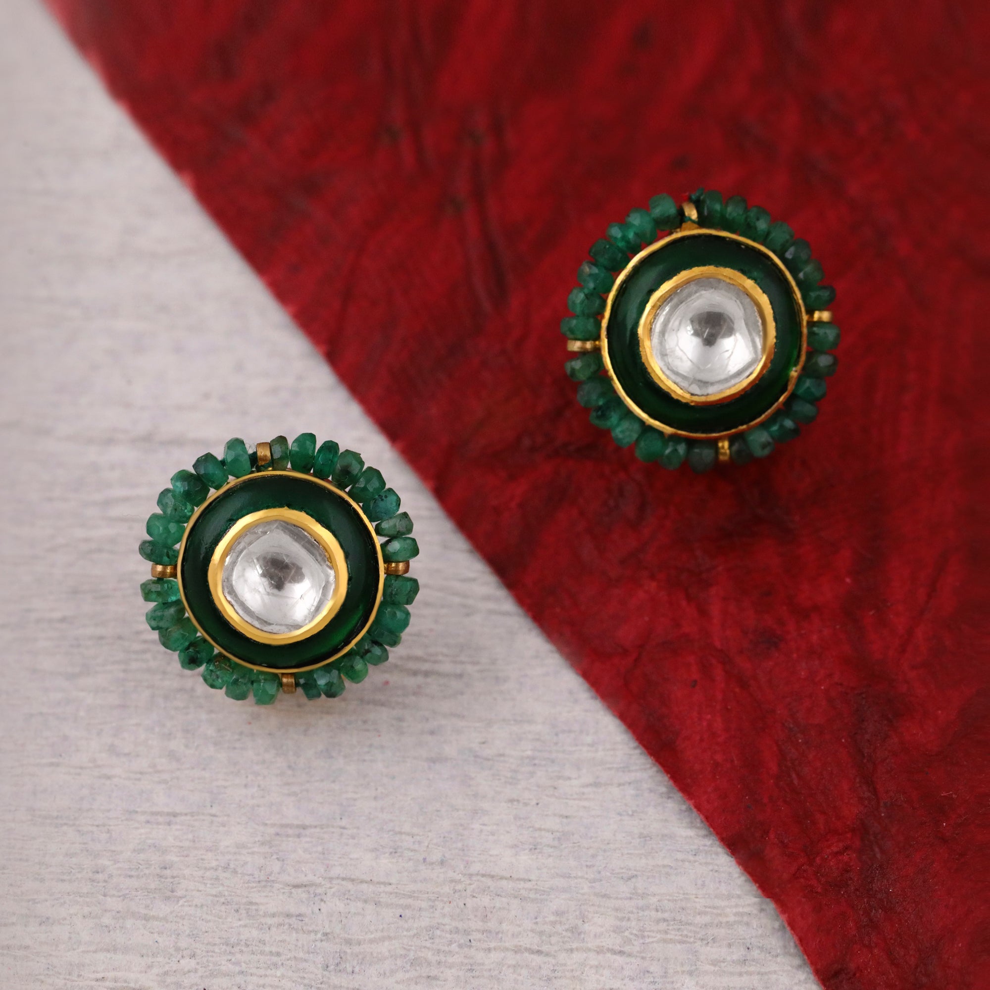 Meher Virdh Emerald Studs