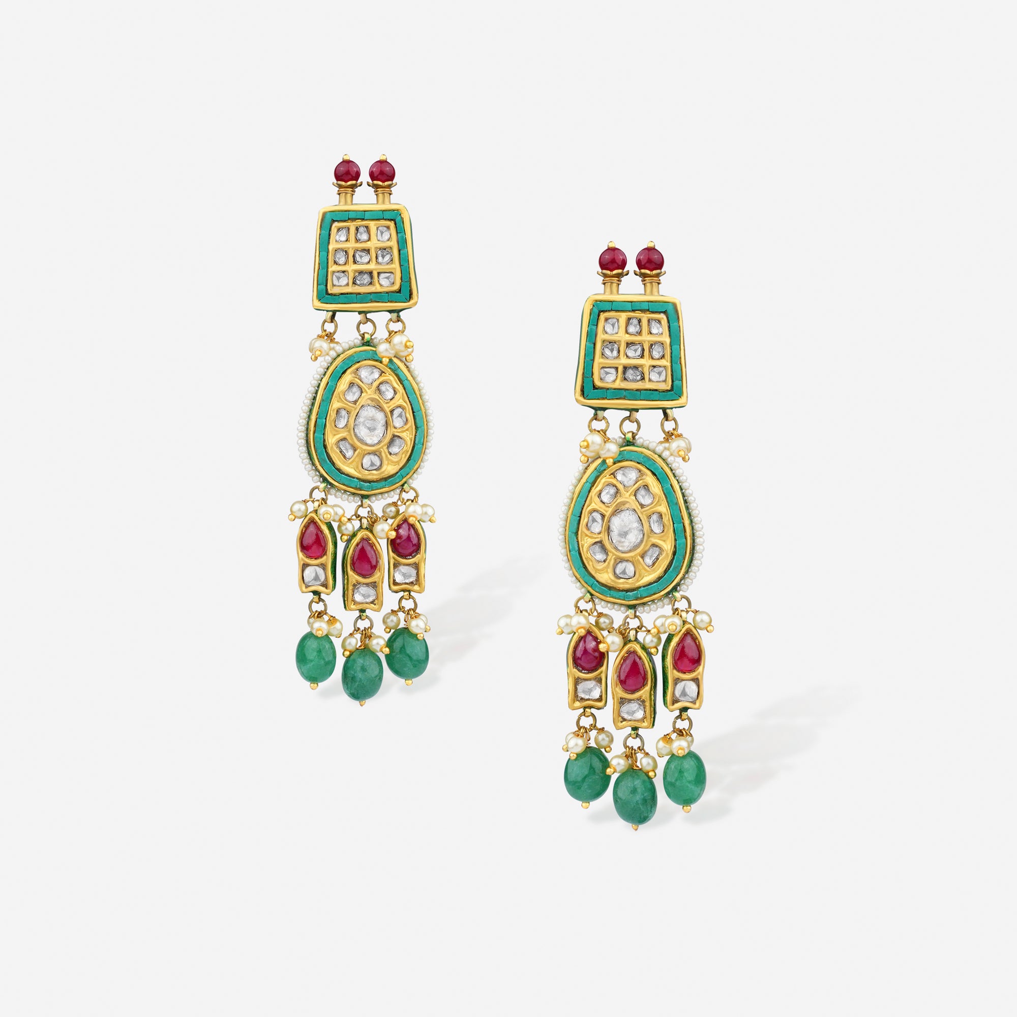 NityaSéra Kundan Dangler Earrings