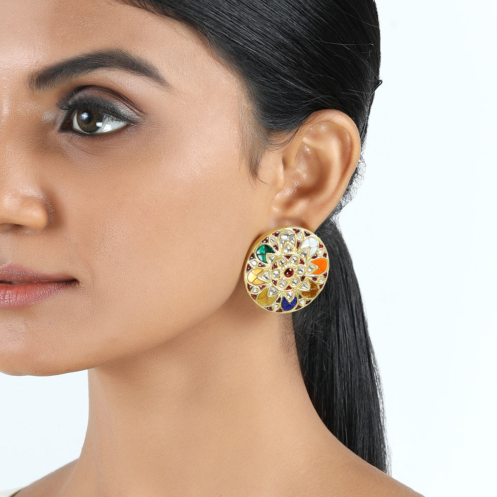 NavaChará Surya Mandala Studs