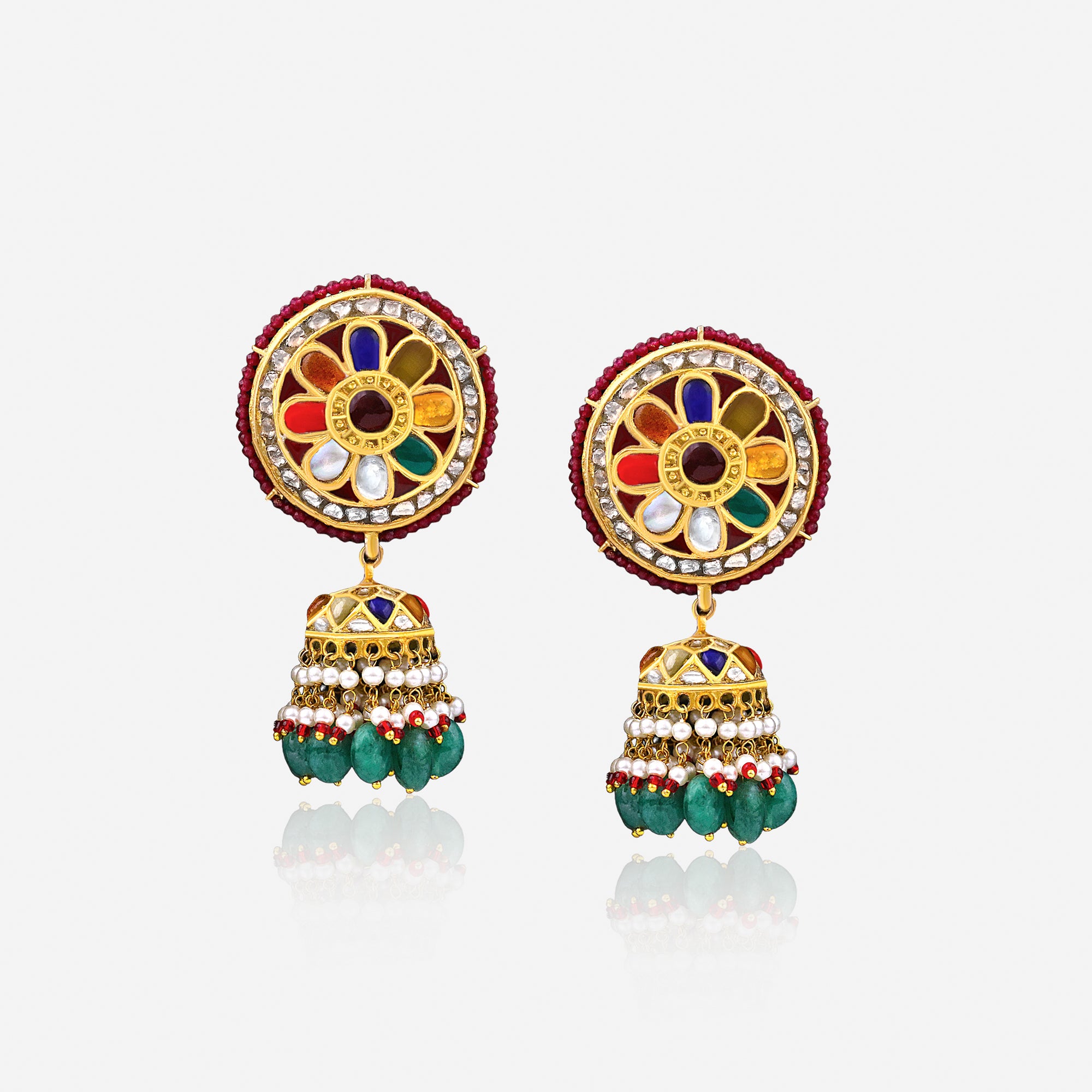 NavaChará Chakra Jhumkas