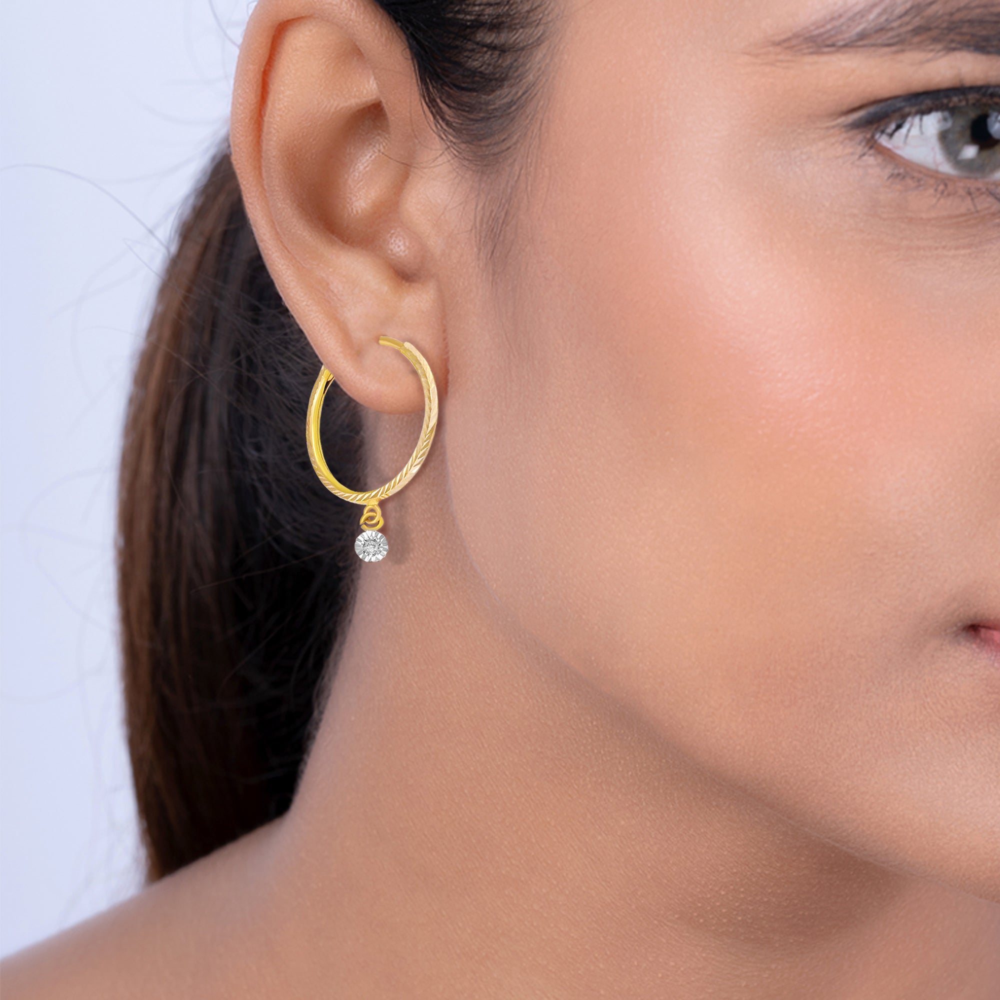 Soleil Charm Hoops