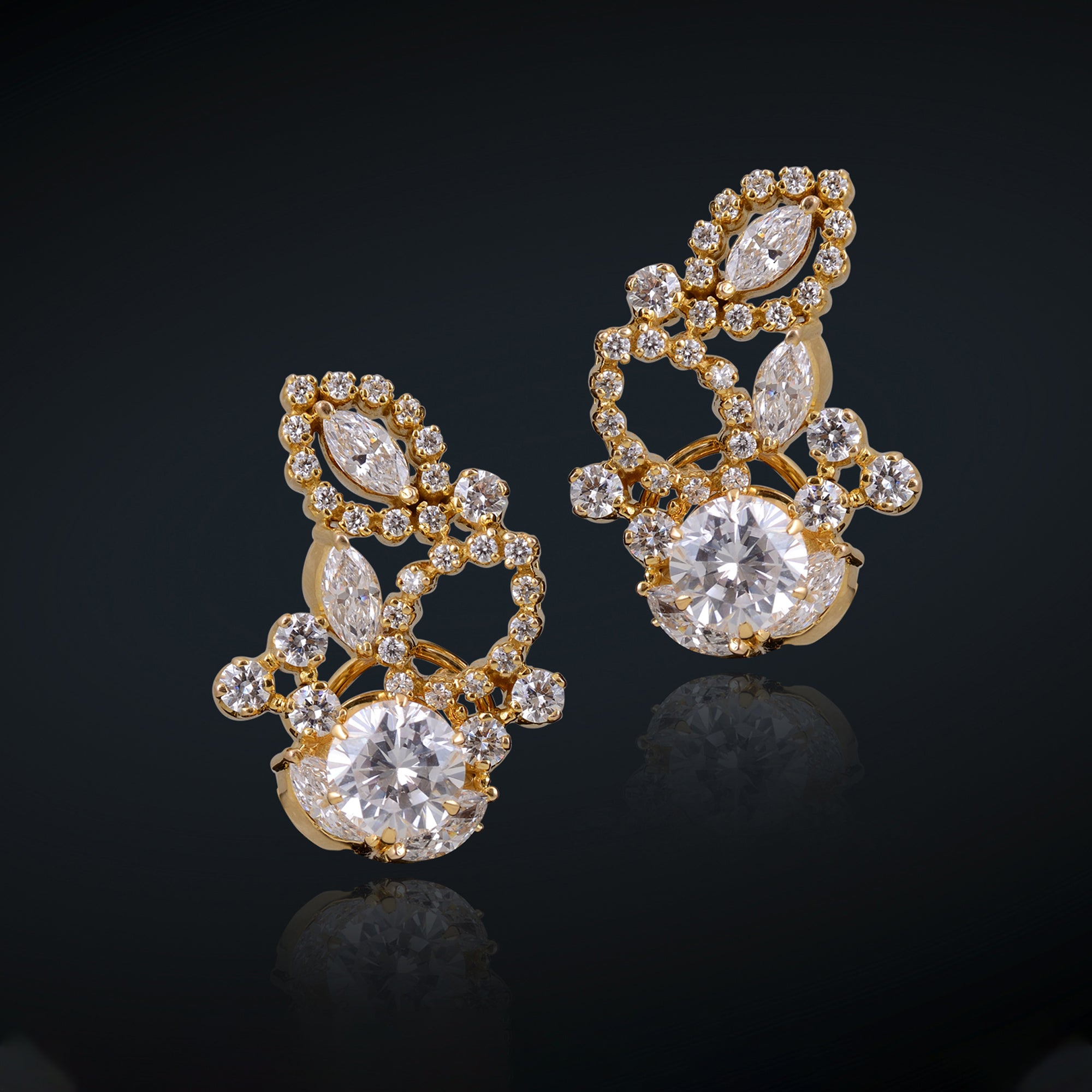 Diamond Vine Earrings