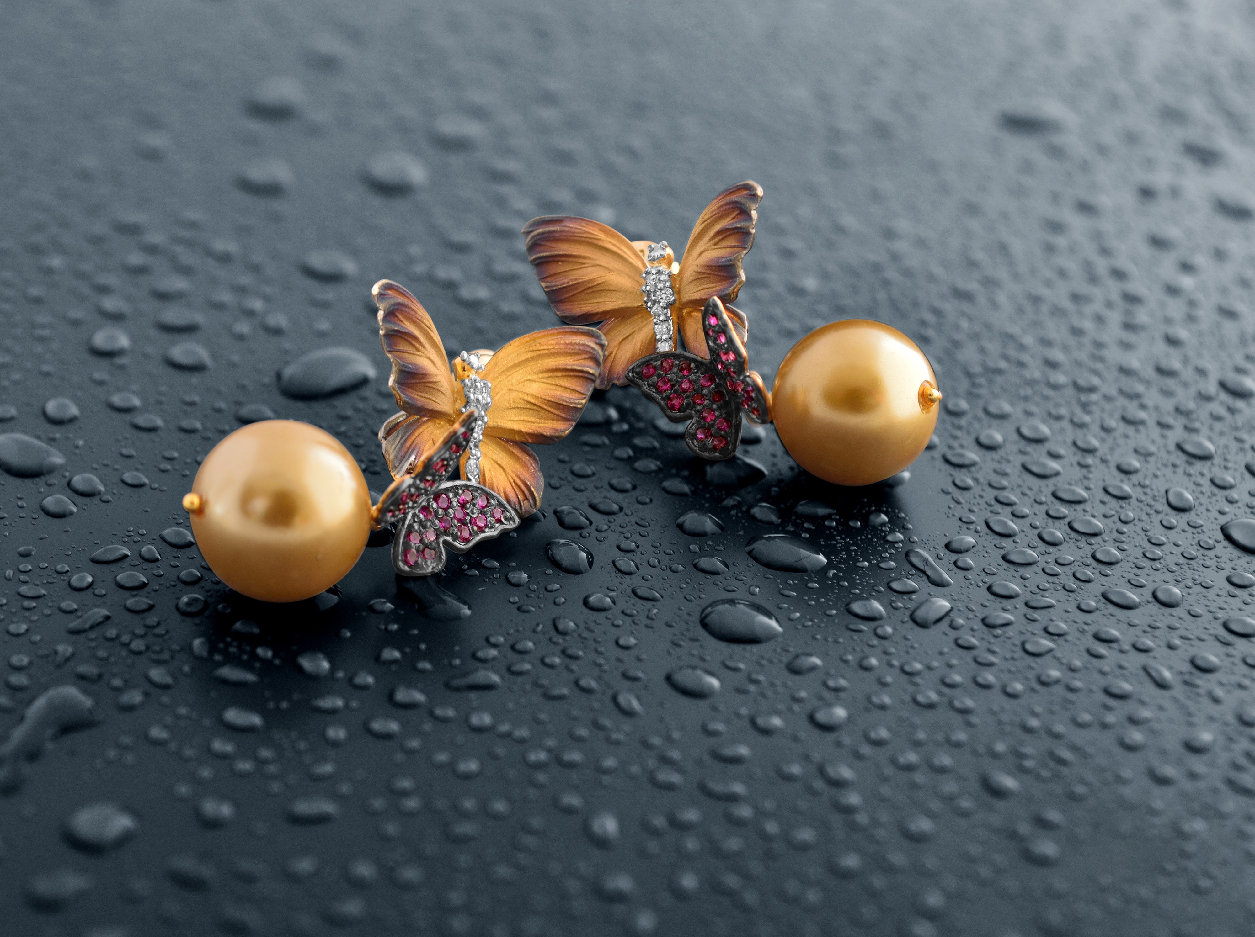 Golden Chrysalis Earrings