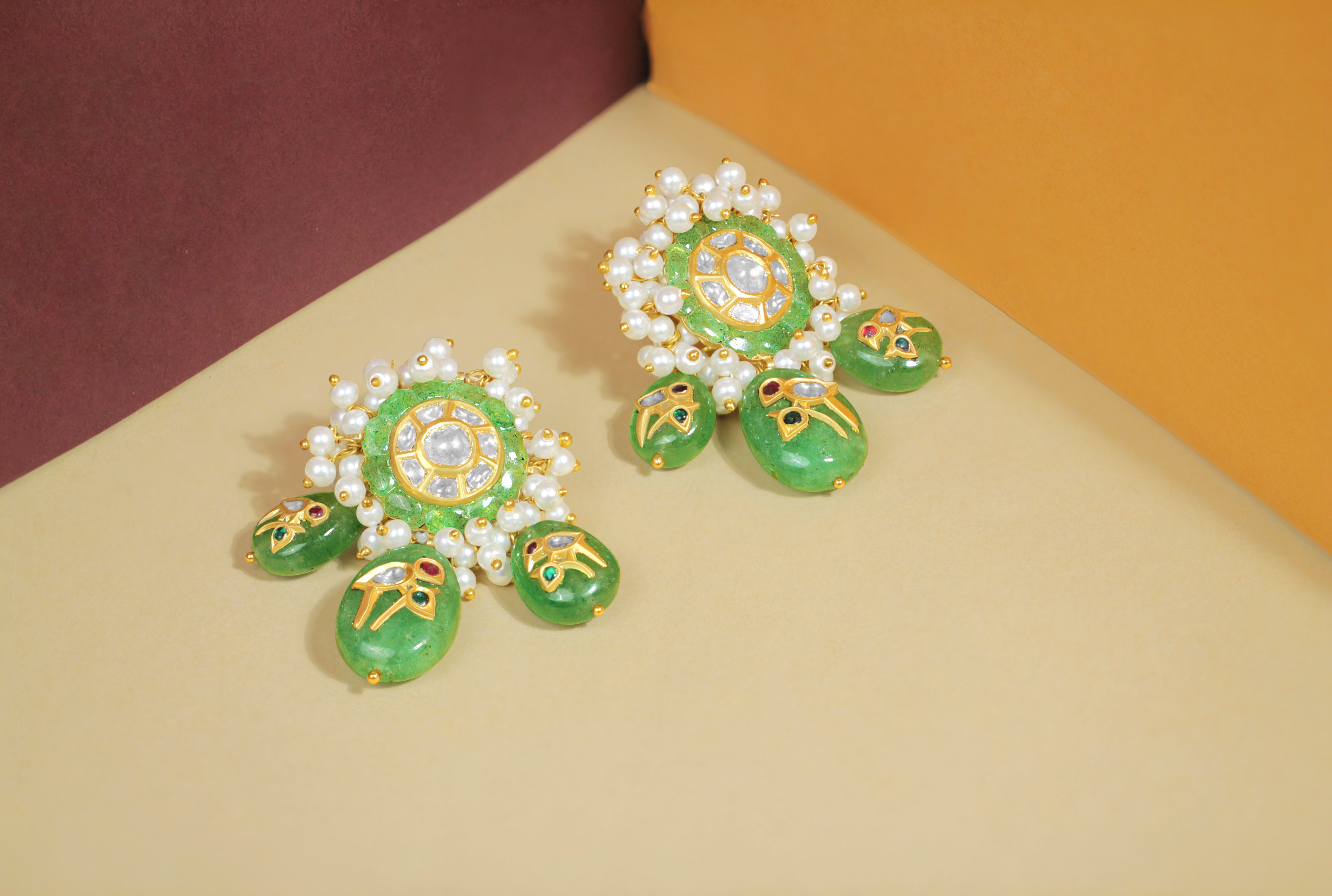 Emerald Blossom Earrings