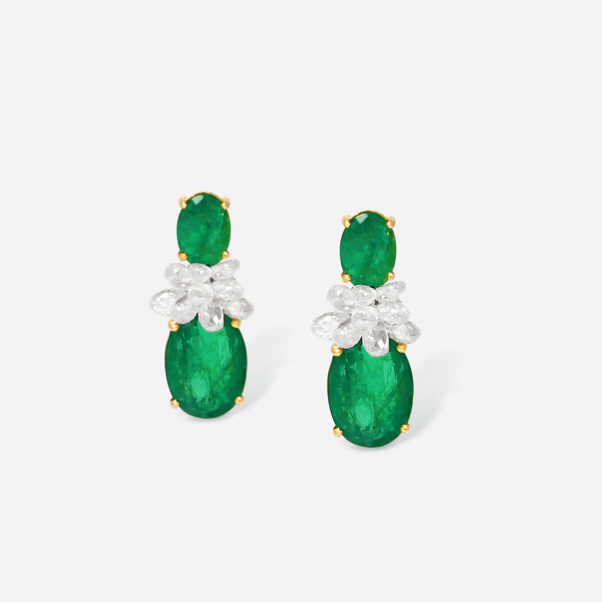 Emerald Grace Diamond Earrings