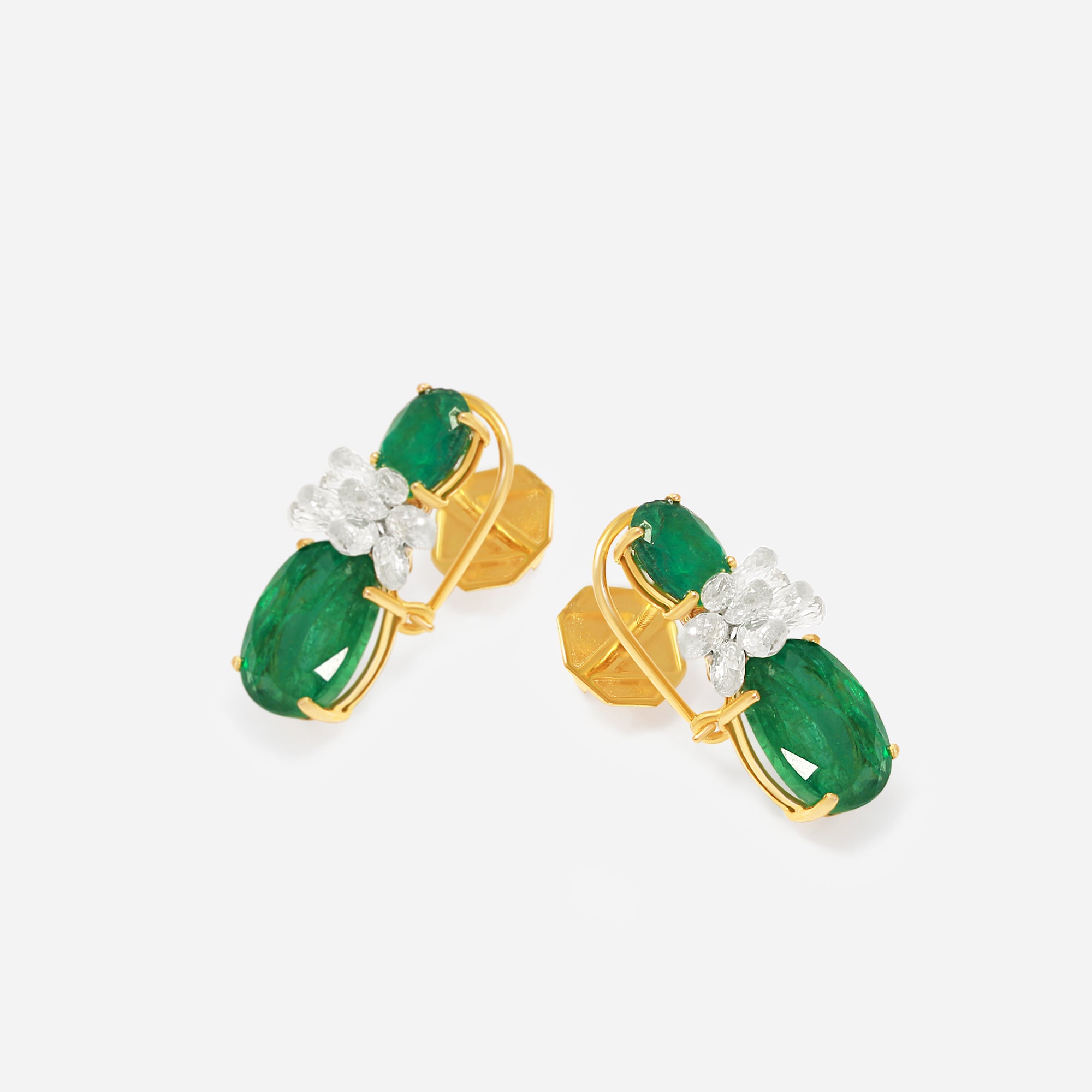 Emerald Grace Diamond Earrings