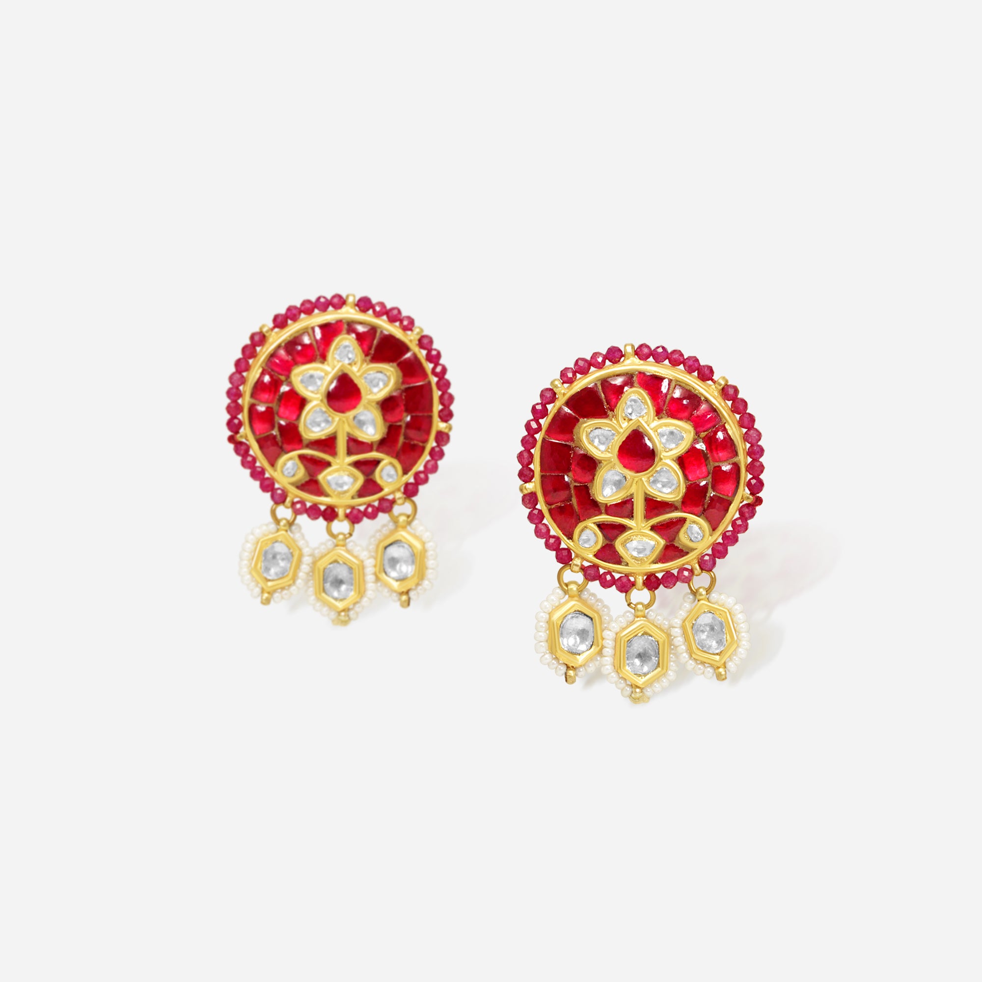 Gulnaz Phoolkaran Chand Earrings