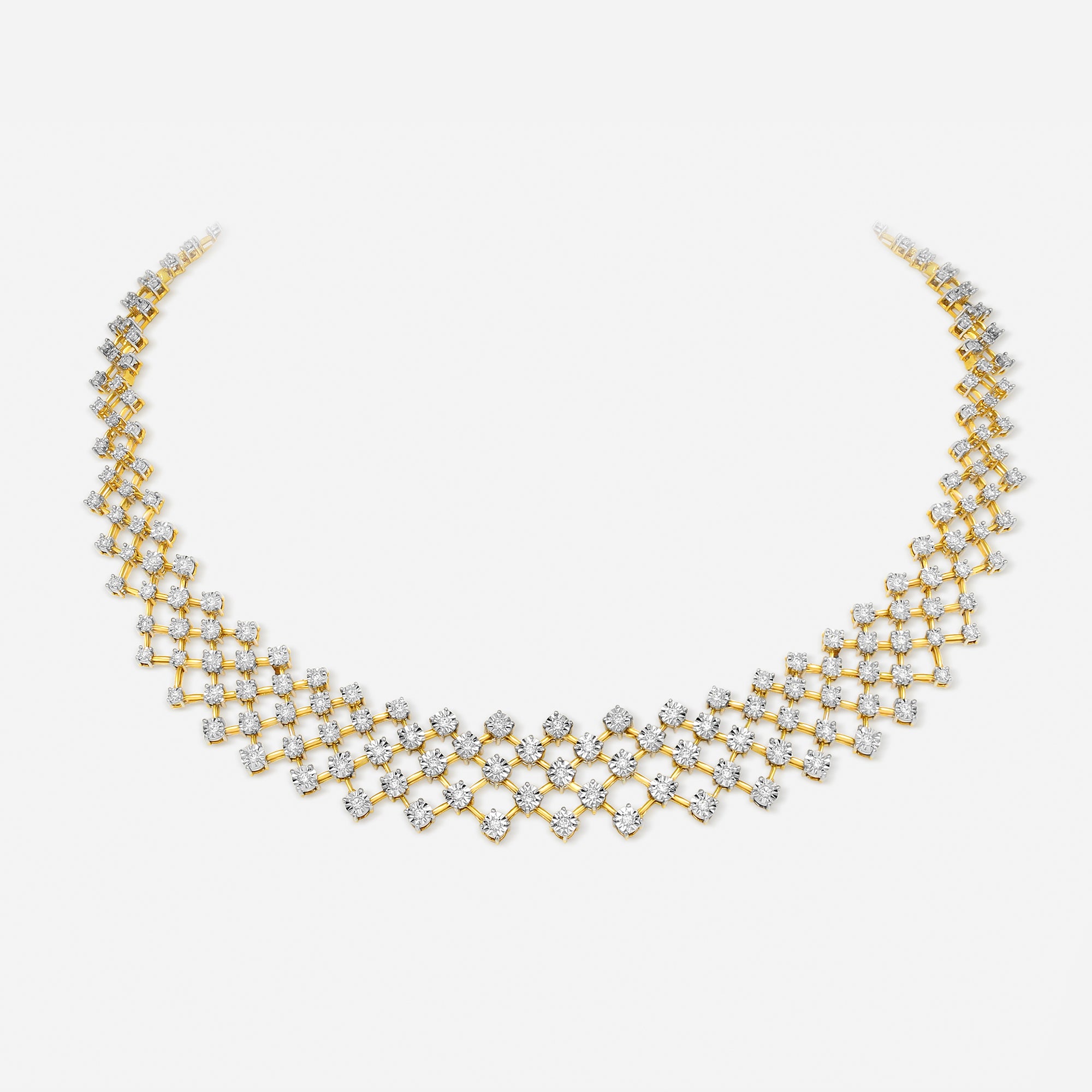 Golden Cascade Diamond Necklace