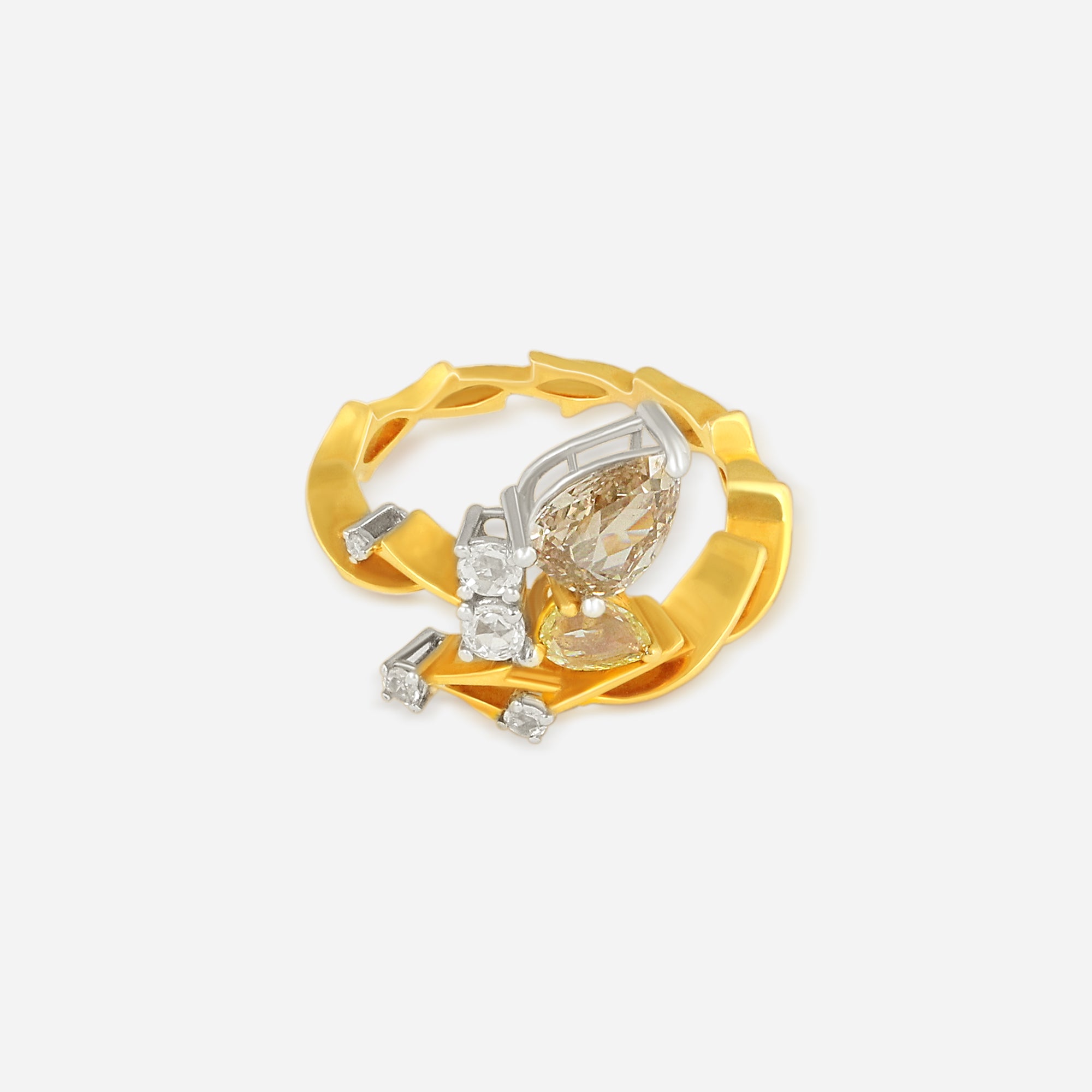 Golden Fusion Diamond Ring