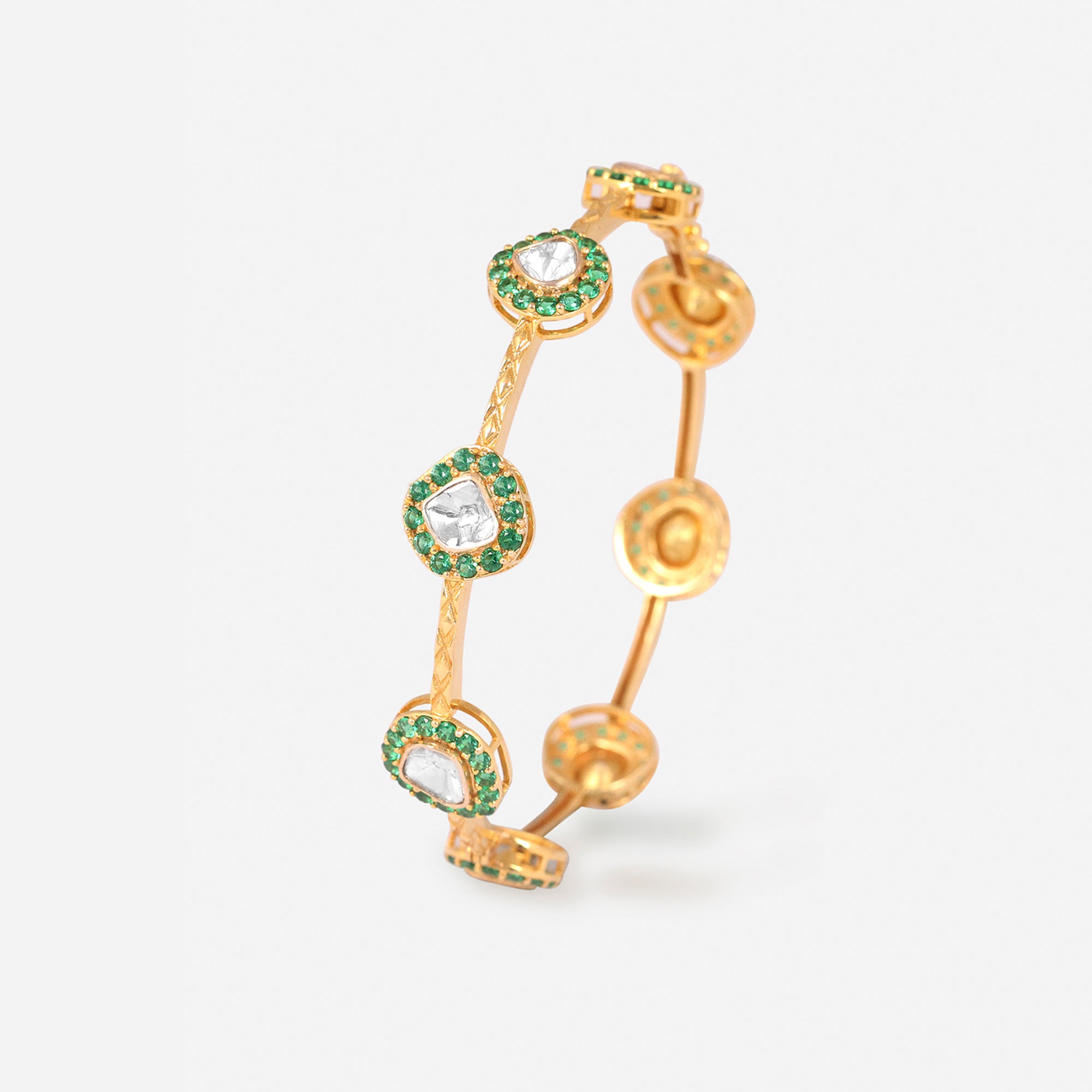 Emerald Halo Bangle